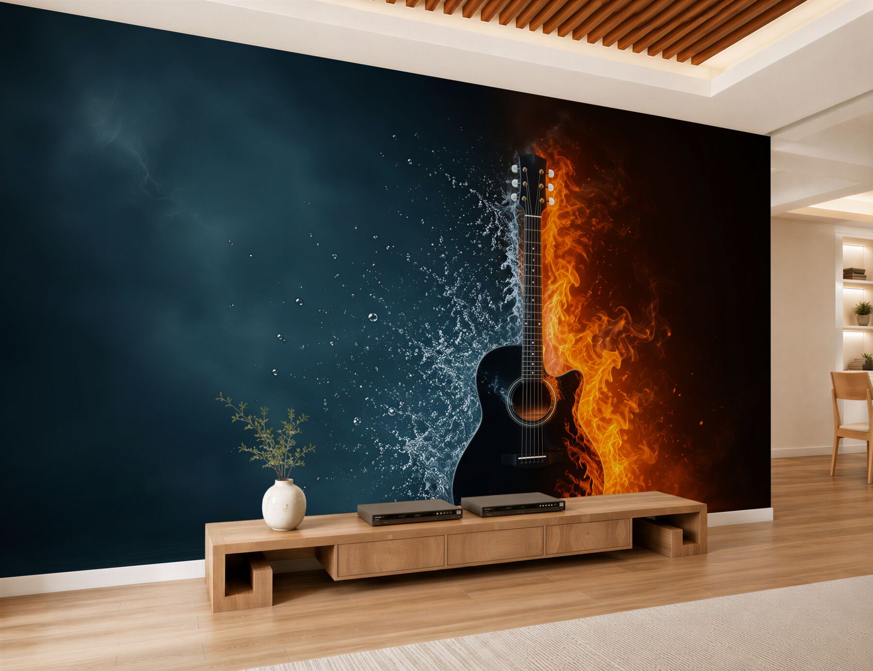Fototapeta gitara w wodzie i w ogniu?v23