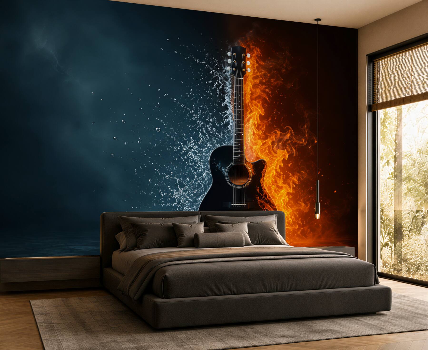 Fototapeta gitara w wodzie i w ogniu?v23