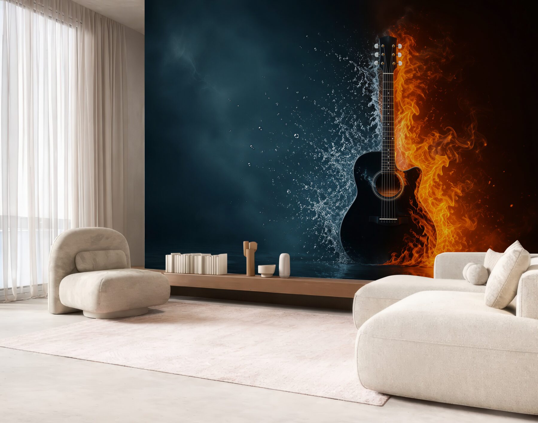 Fototapeta gitara w wodzie i w ogniu?v23