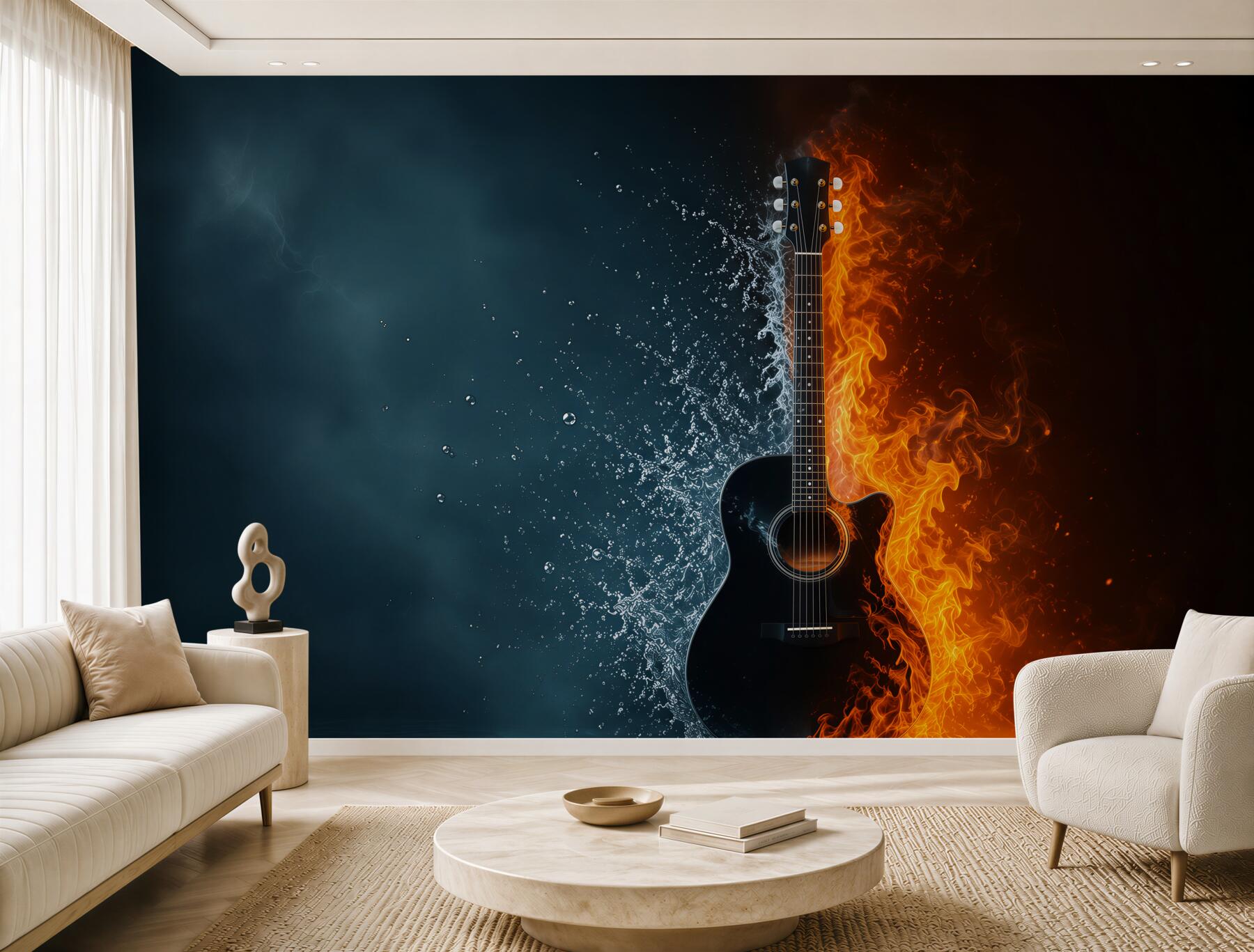 Fototapeta gitara w wodzie i w ogniu?v23