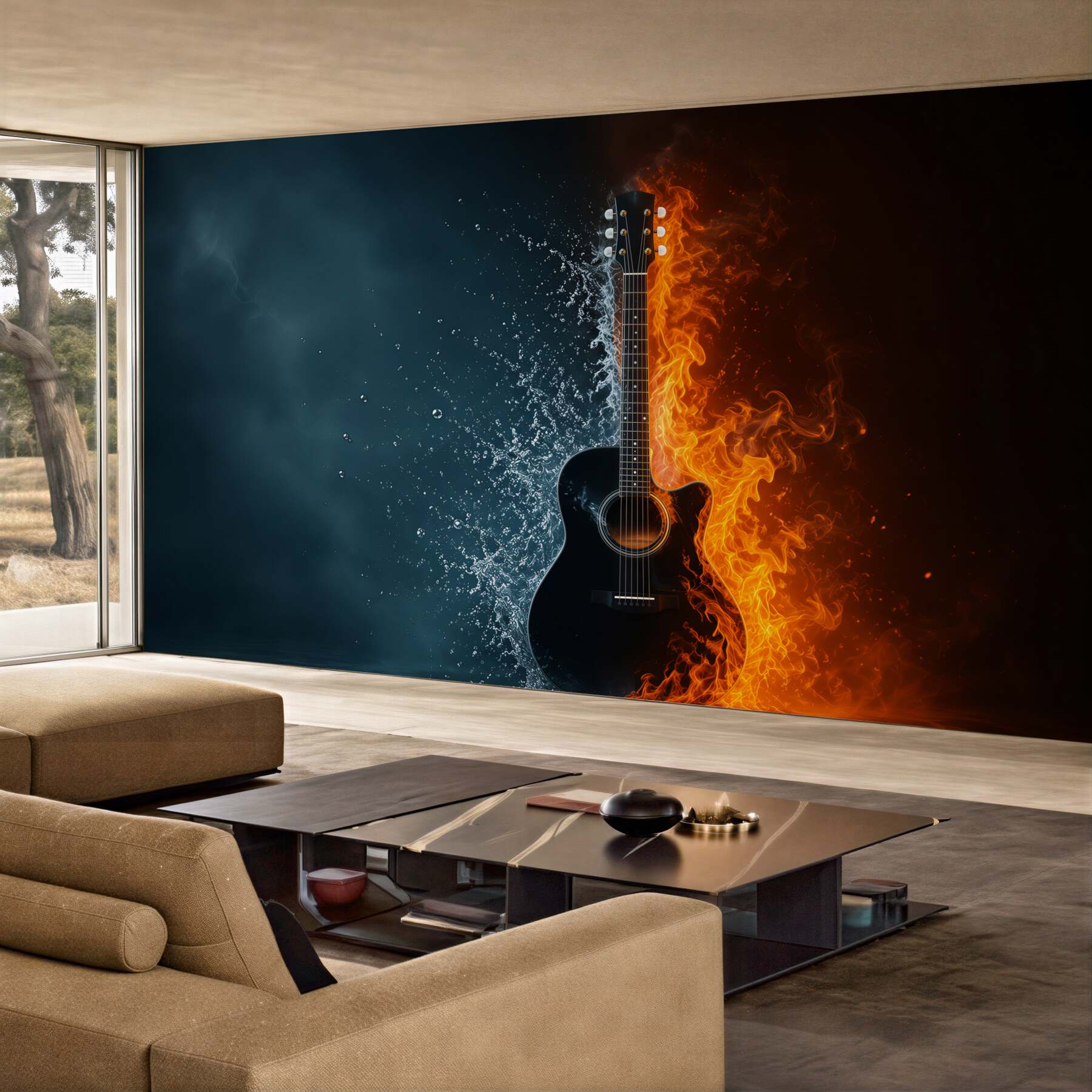 Fototapeta gitara w wodzie i w ogniu?v23