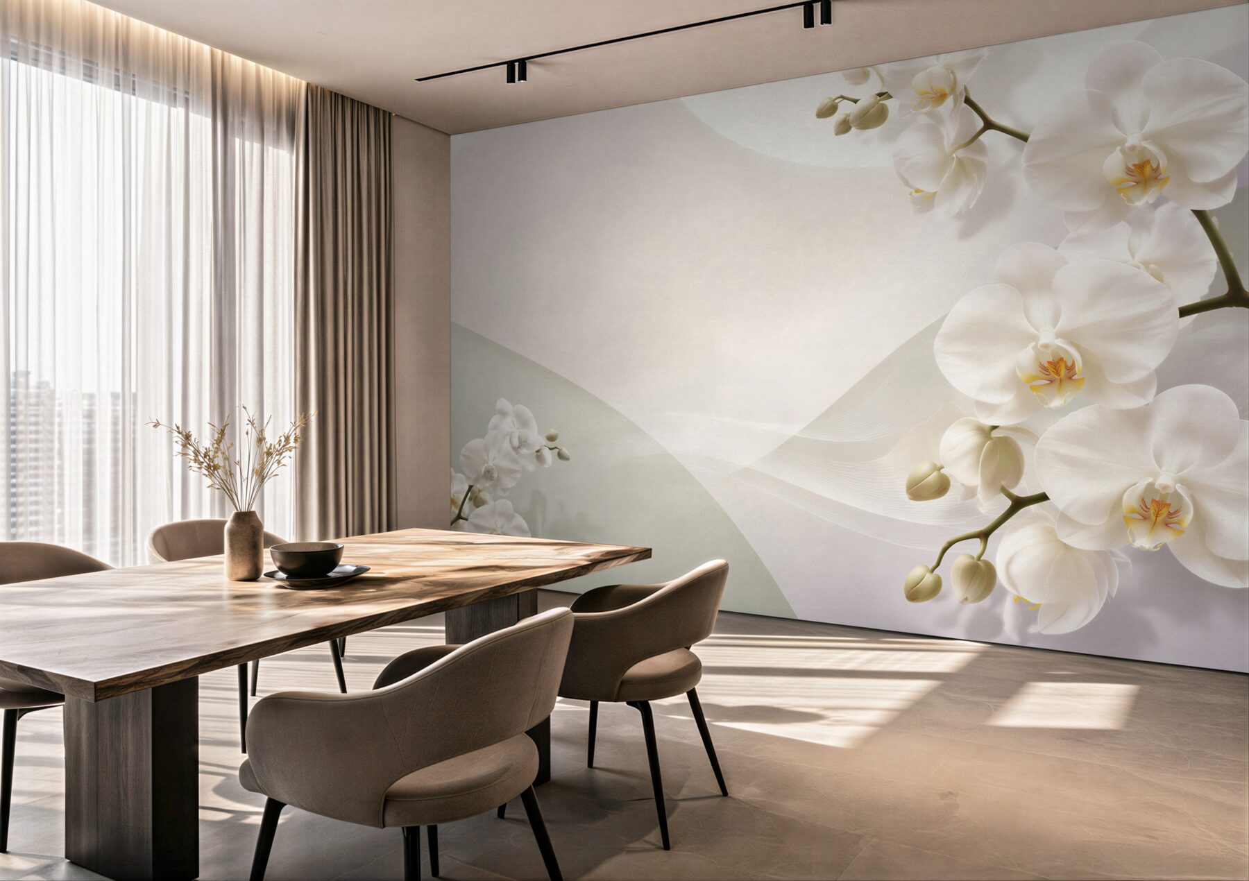 Fototapeta gałęzie białych orchidei na białym tle?v23