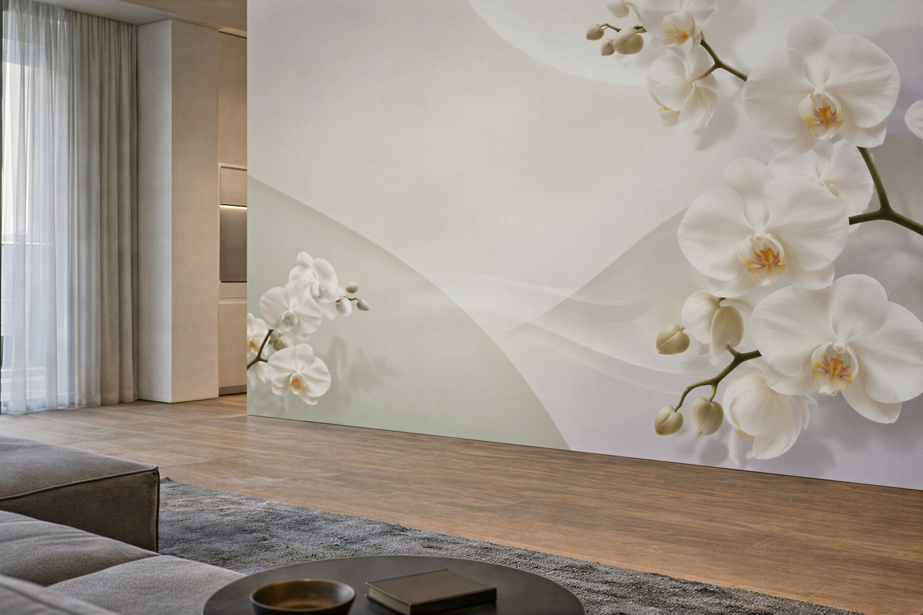 Fototapeta gałęzie białych orchidei na białym tle?v23
