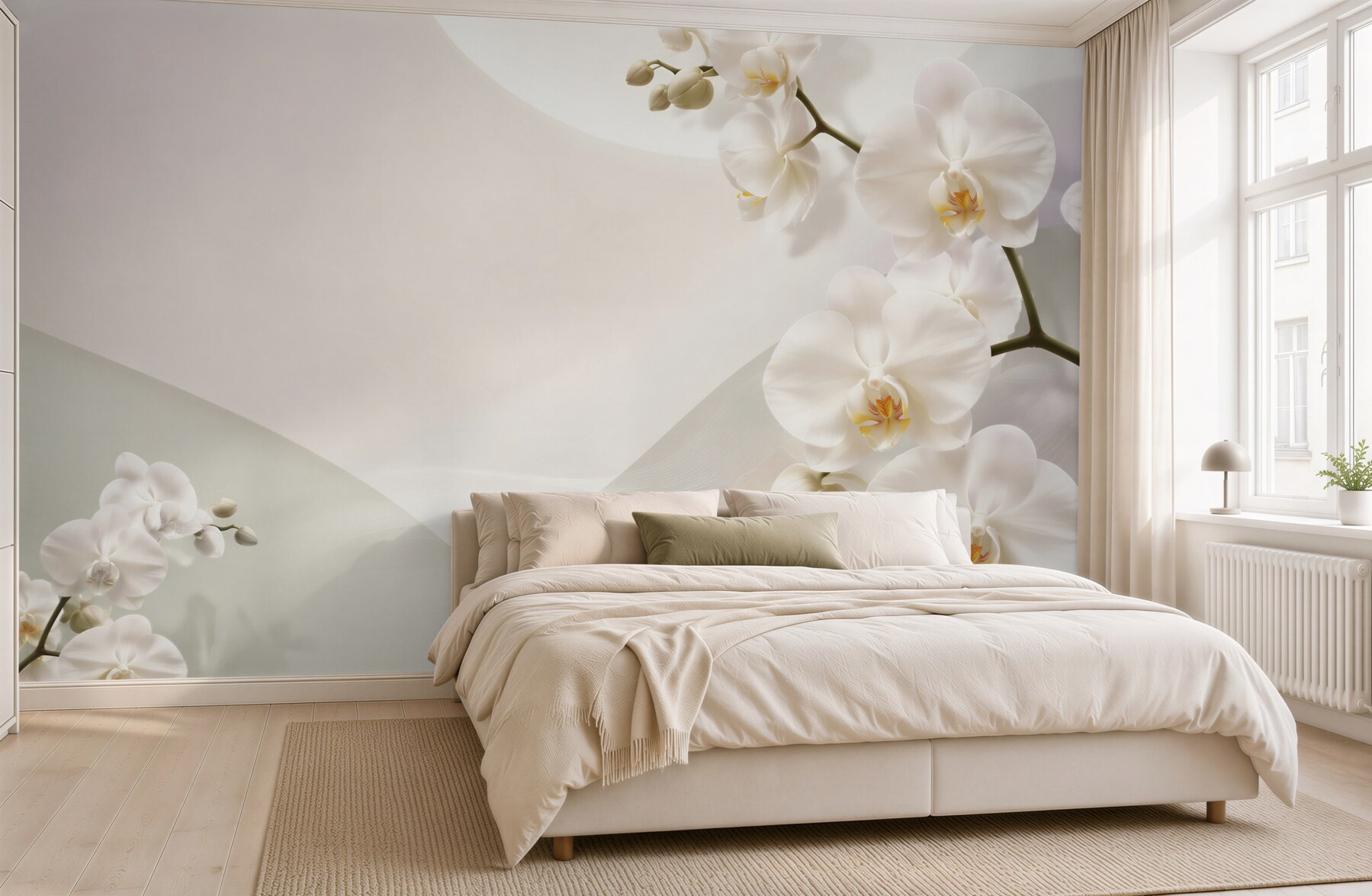 Fototapeta gałęzie białych orchidei na białym tle?v23