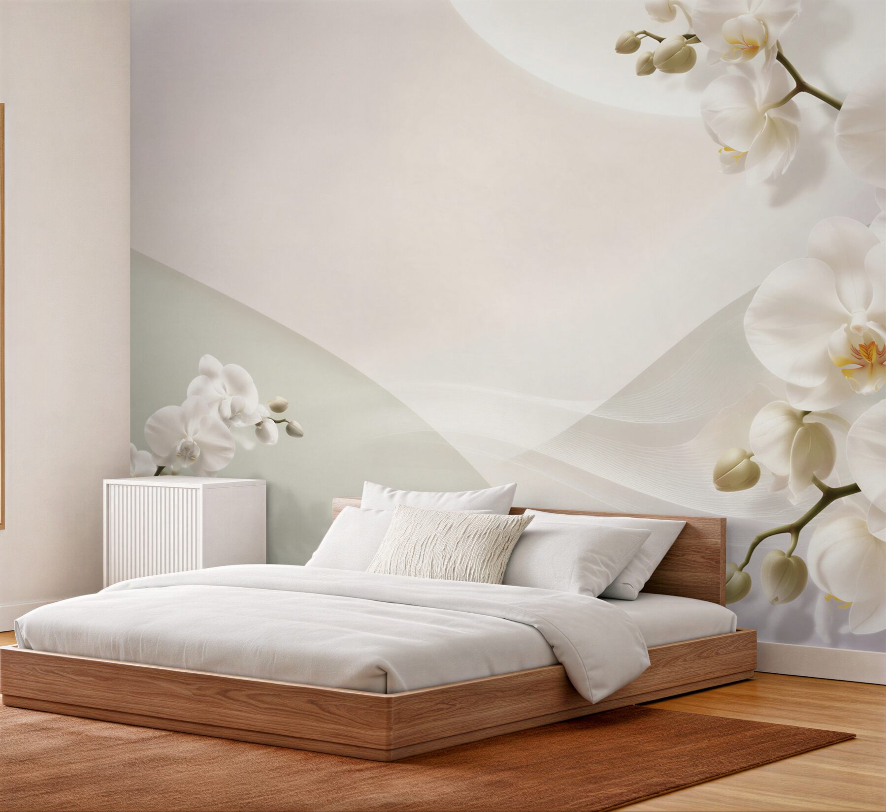 Fototapeta gałęzie białych orchidei na białym tle?v23