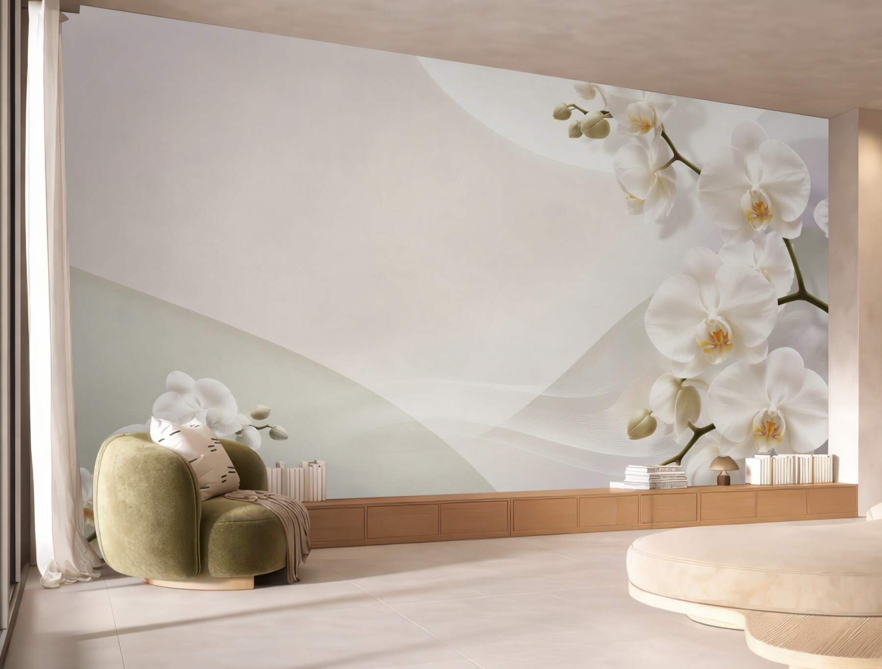 Fototapeta gałęzie białych orchidei na białym tle?v23