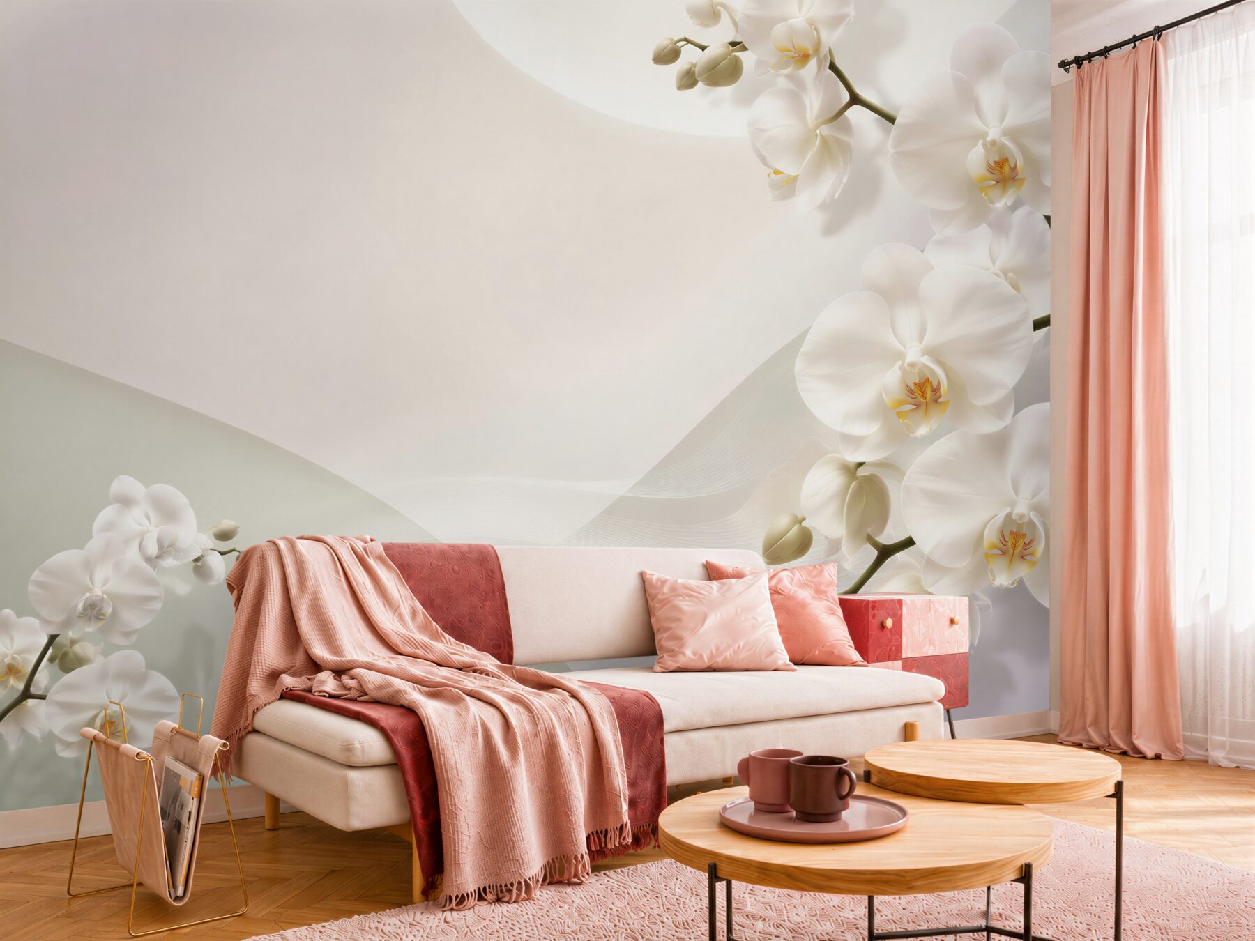 Fototapeta gałęzie białych orchidei na białym tle?v23