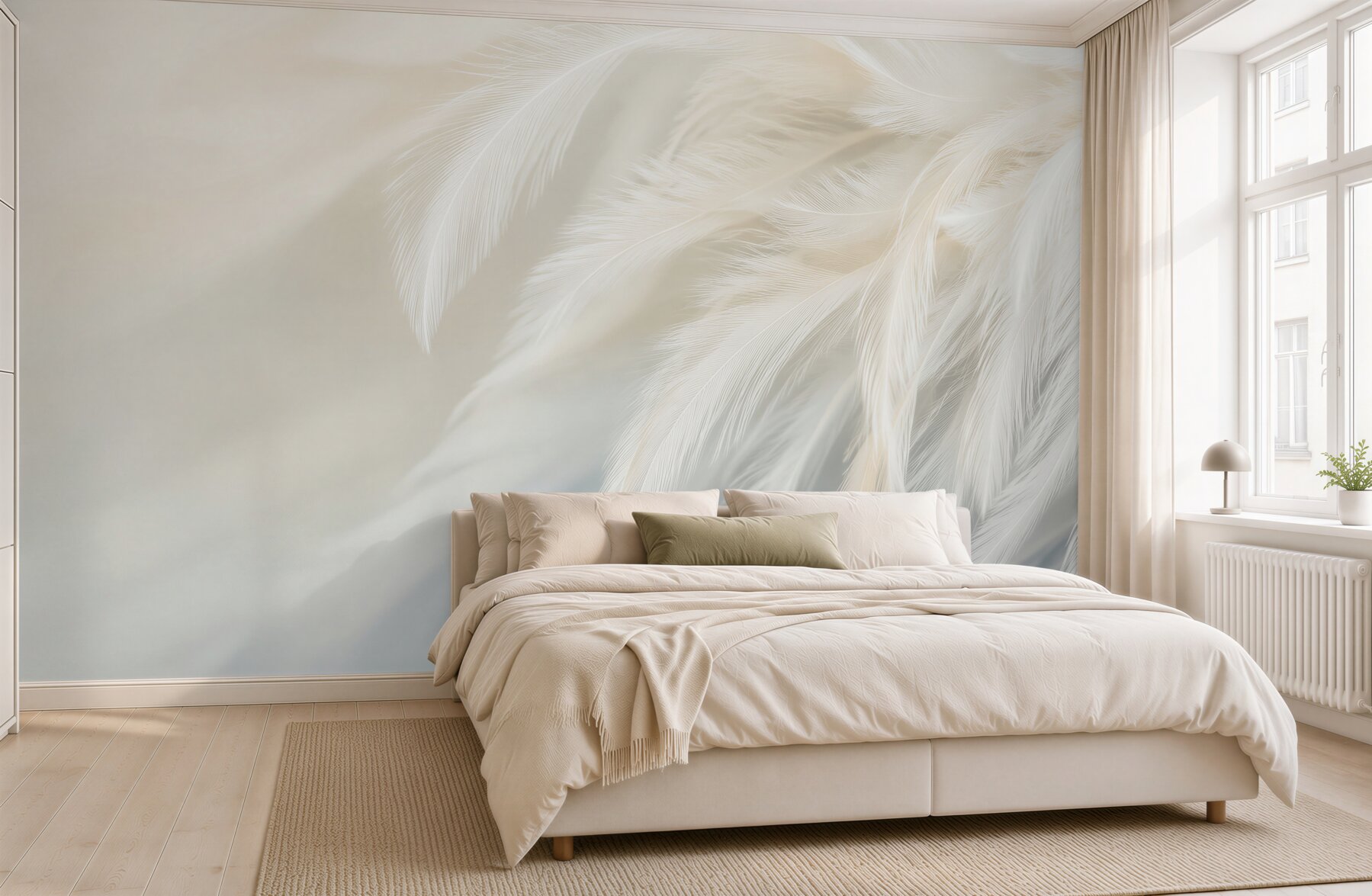 Fototapeta delikatny bukiet białych piór?v23