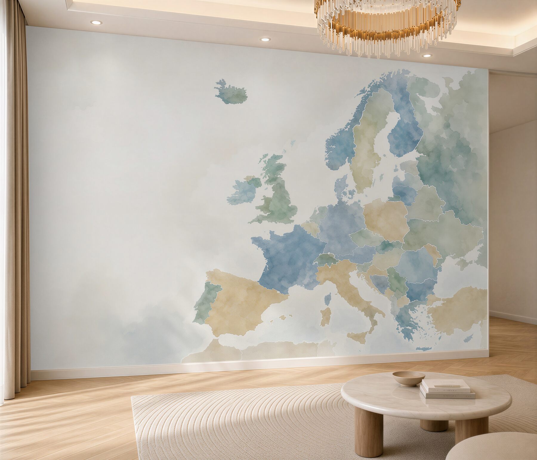 Fototapeta mapa krajów europy z flagami?v23