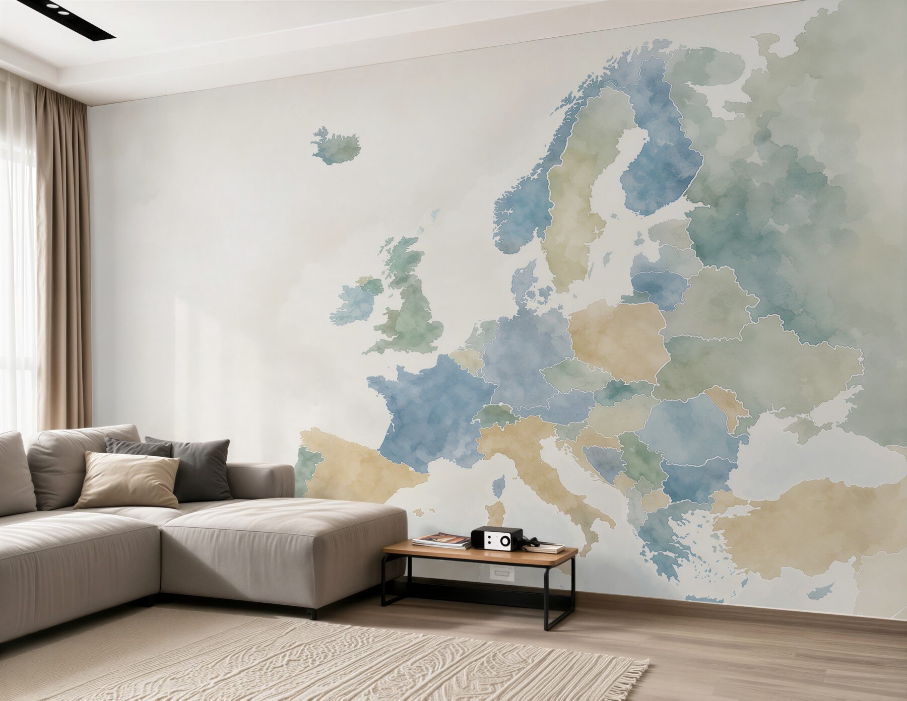 Fototapeta mapa krajów europy z flagami?v23