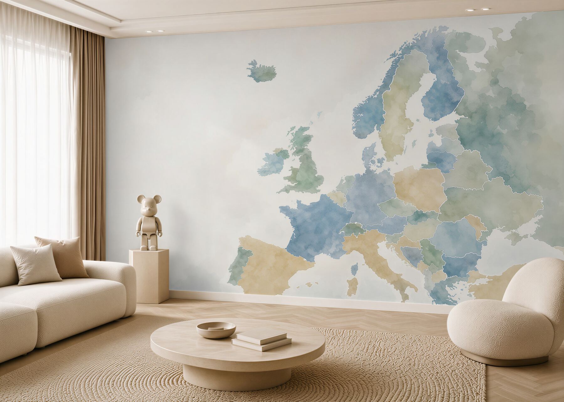 Fototapeta mapa krajów europy z flagami?v23