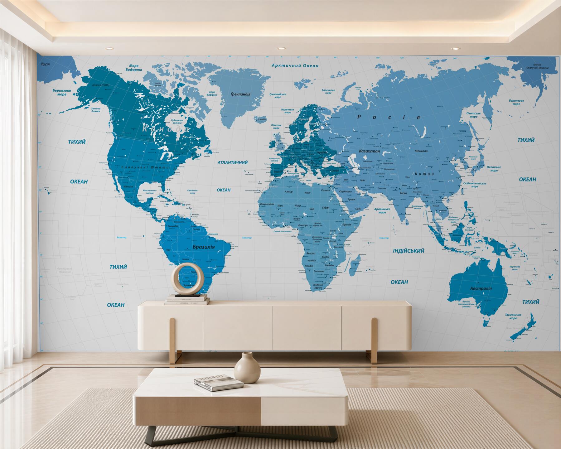 Fototapeta mapa świata w kolorze niebieskim?v23