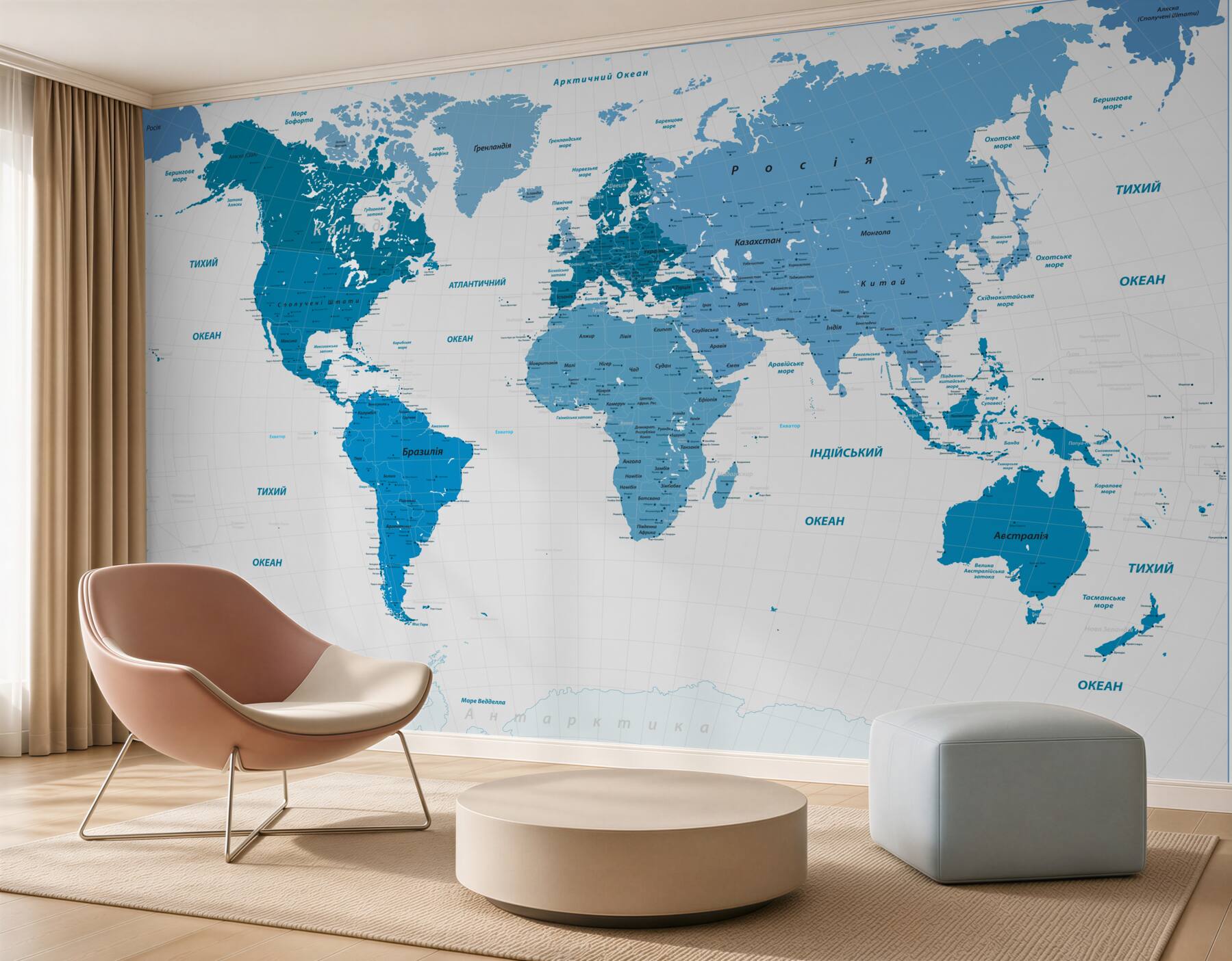 Fototapeta mapa świata w kolorze niebieskim?v23