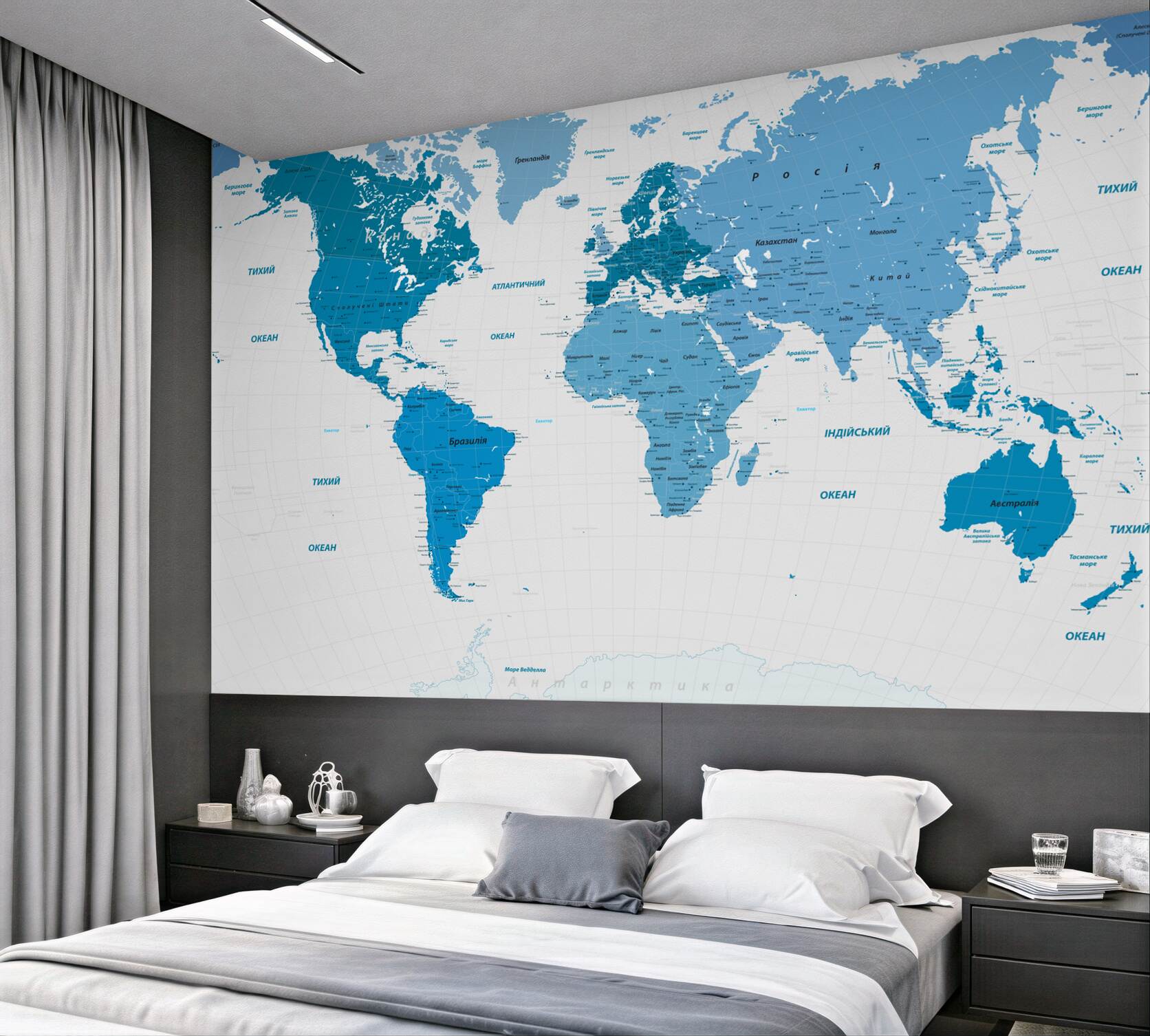 Fototapeta mapa świata w kolorze niebieskim?v23