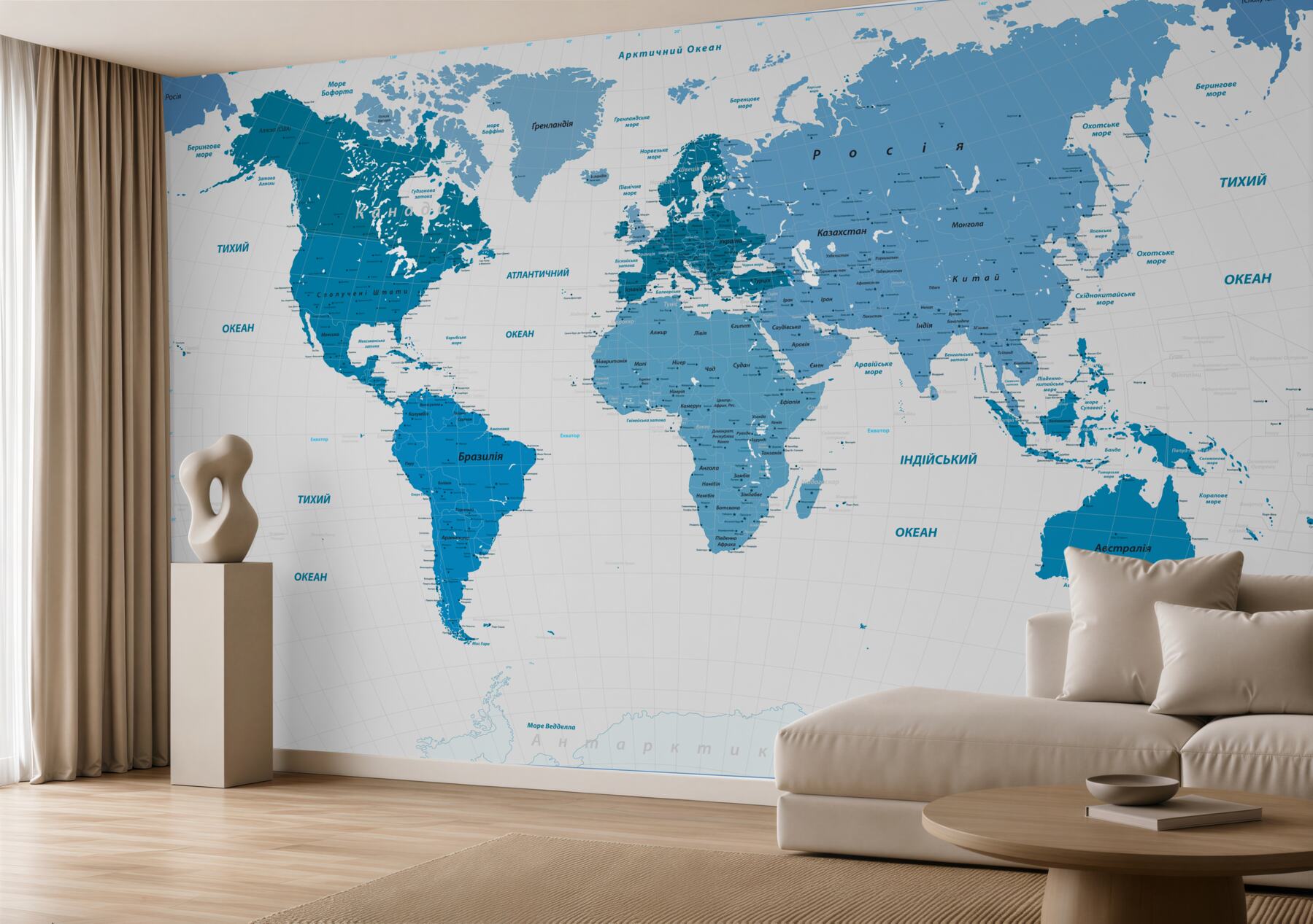 Fototapeta mapa świata w kolorze niebieskim?v23
