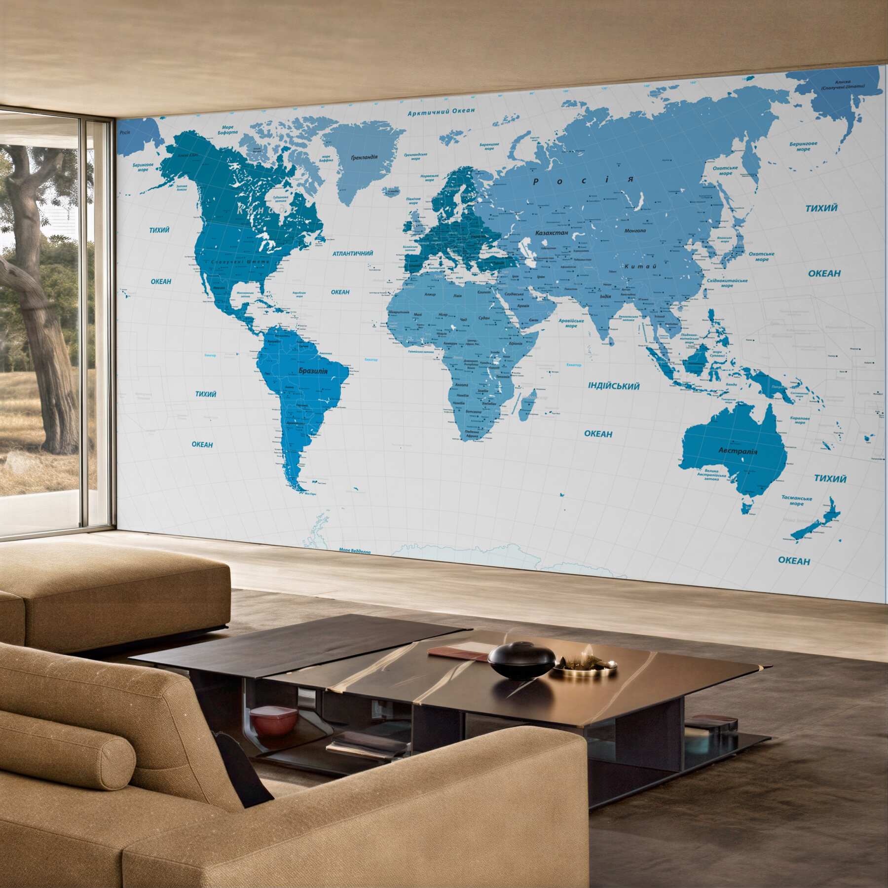 Fototapeta mapa świata w kolorze niebieskim?v23