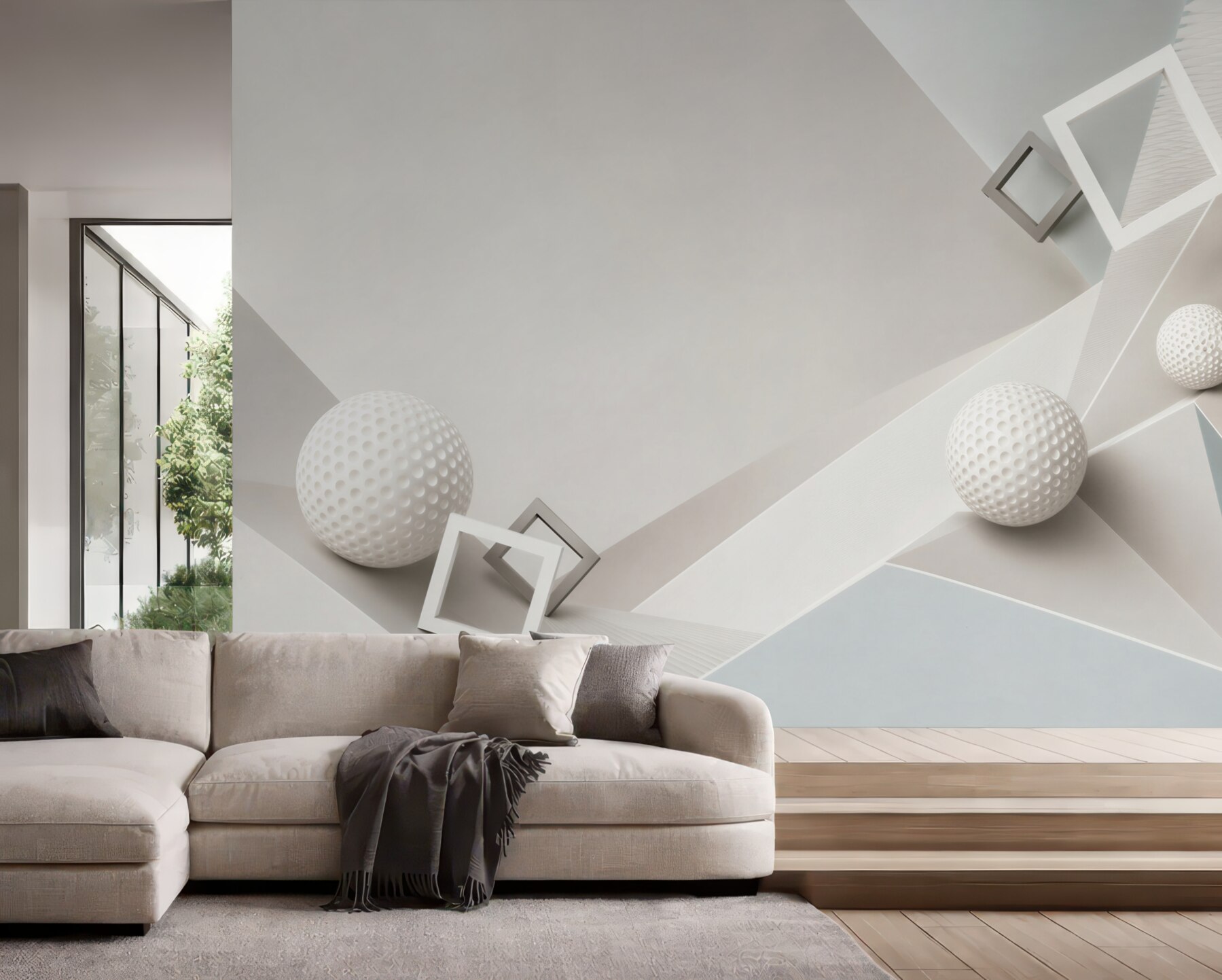 Fototapeta kule i kostki abstrakcji geometrycznej?v23