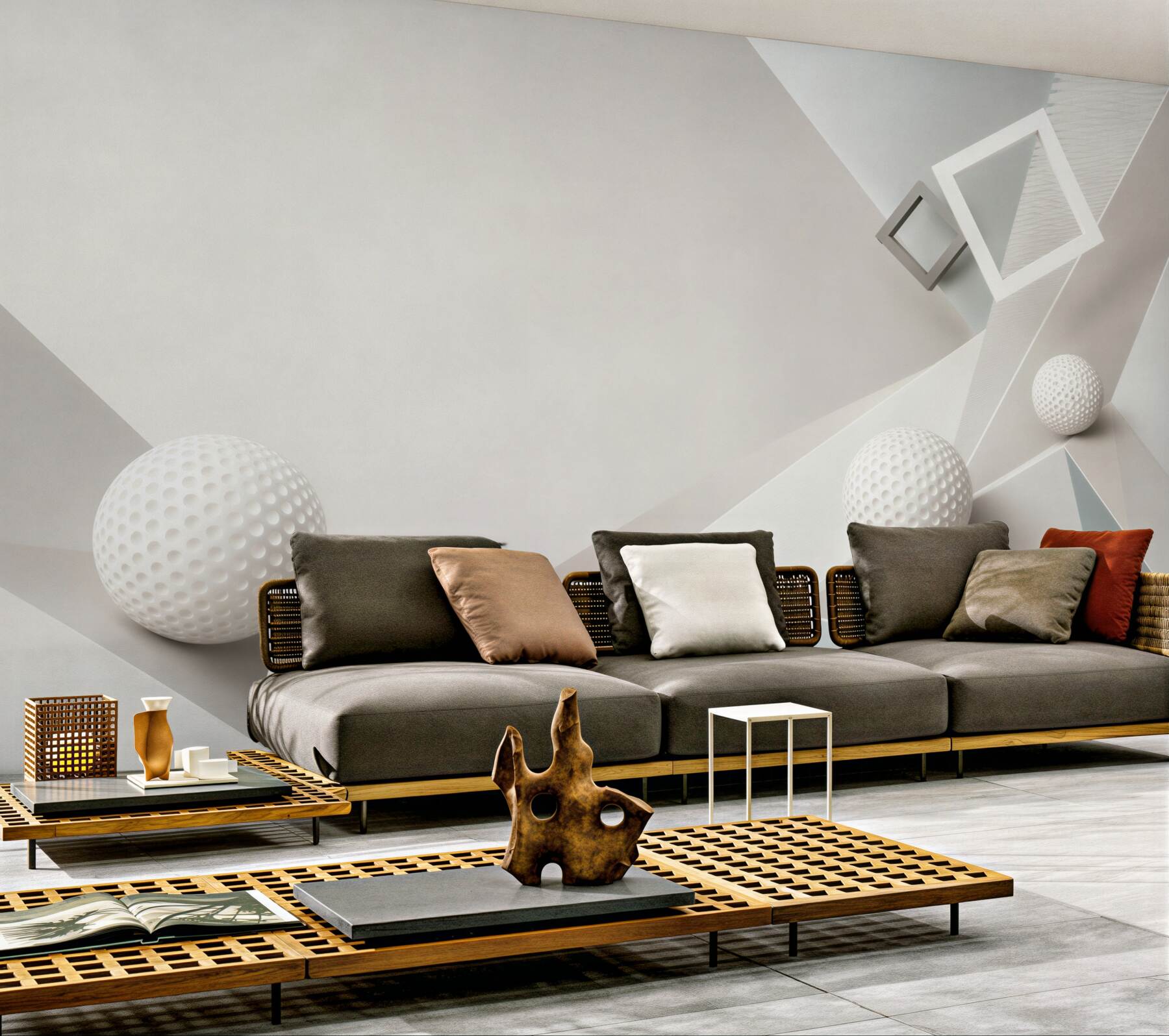 Fototapeta kule i kostki abstrakcji geometrycznej?v23