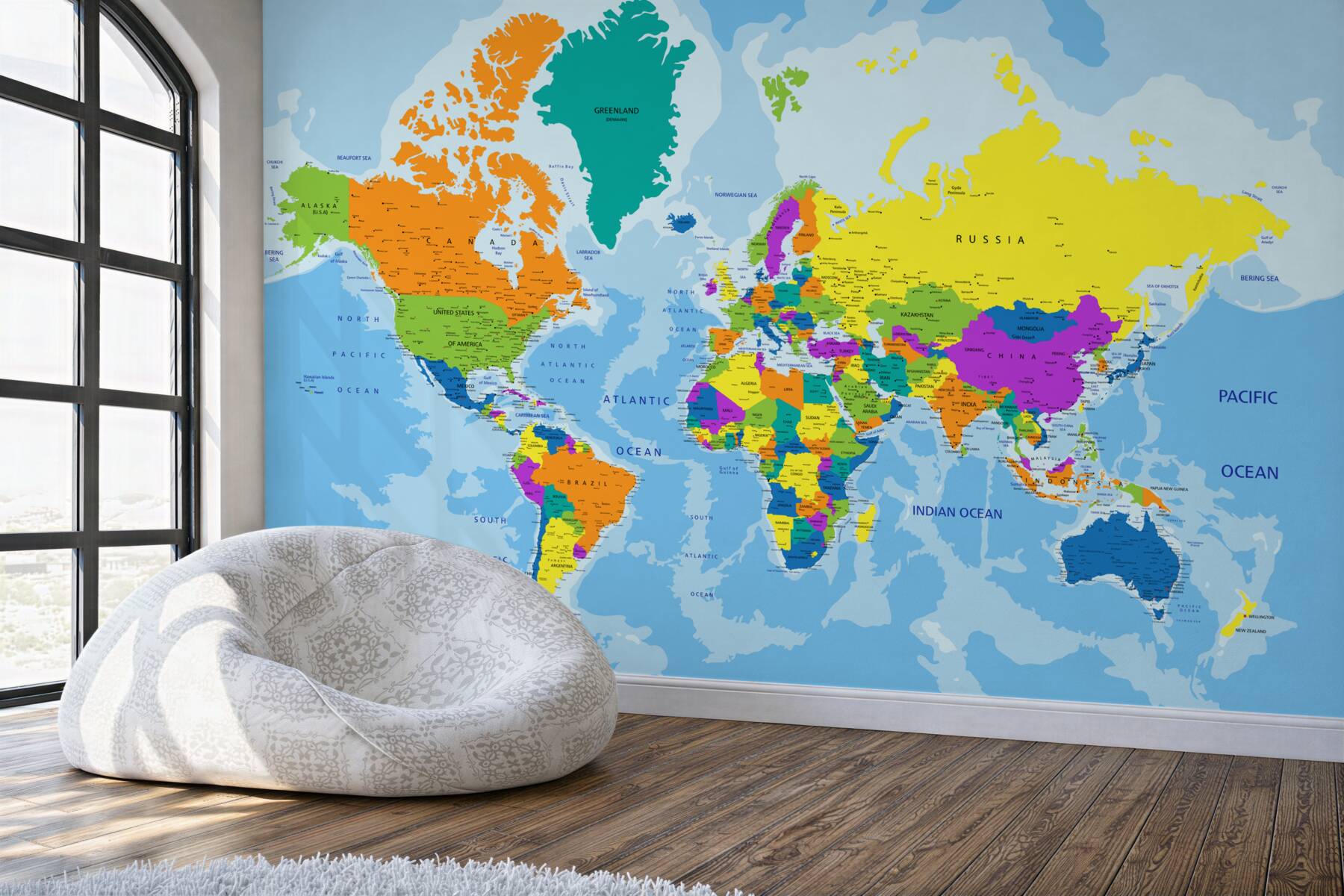Fototapeta geopolityczna mapa świata
