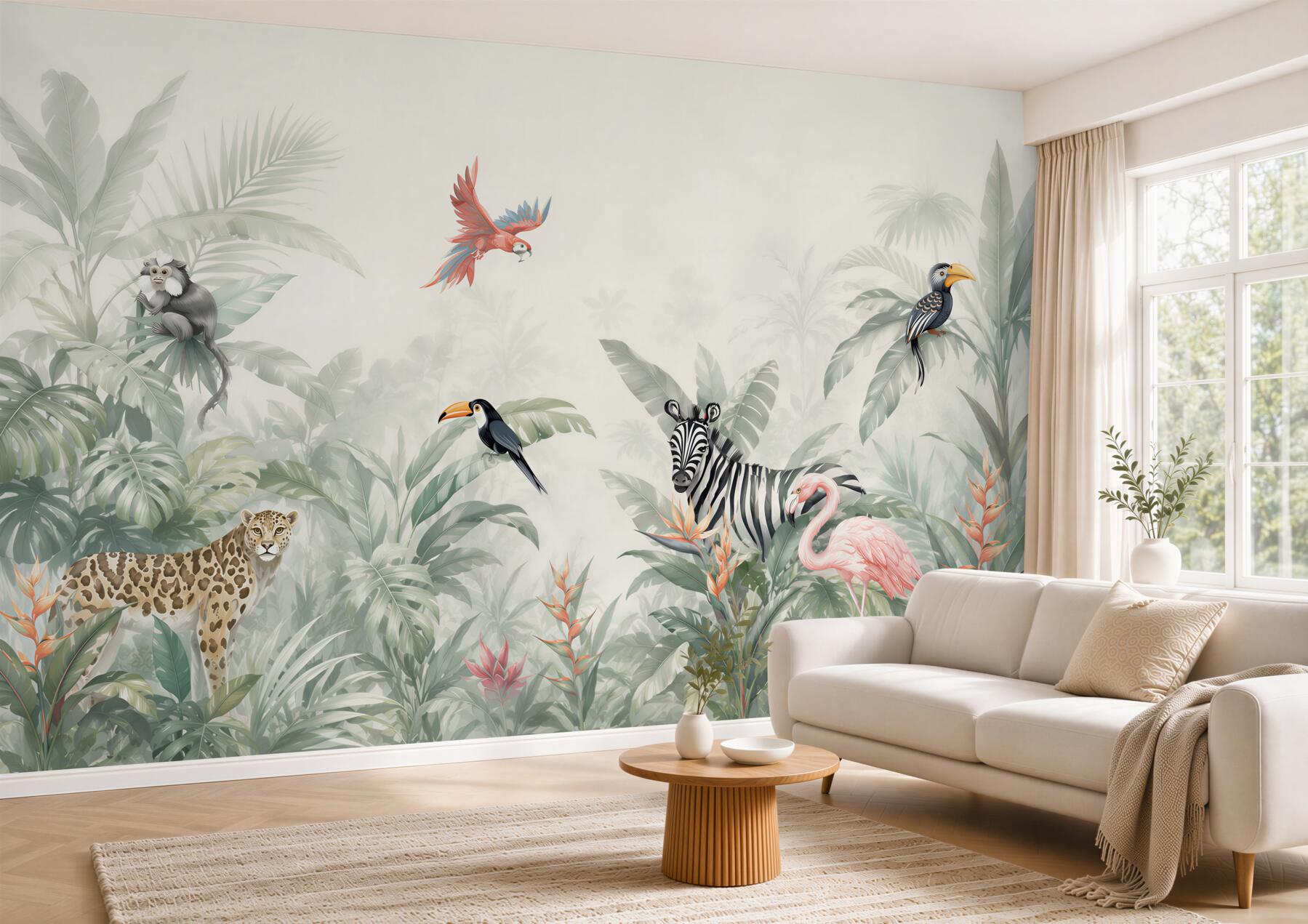 Fototapeta flora i fauna dżungli w ciągu dnia?v23