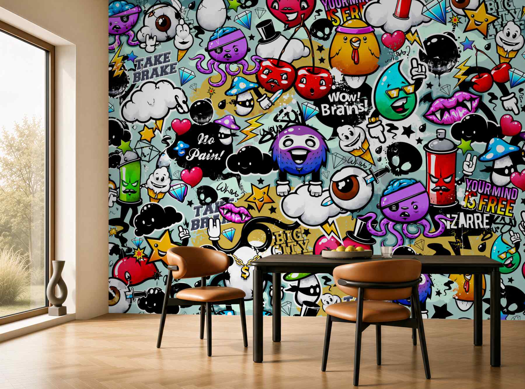 Fototapeta kolorowe graffiti?v23