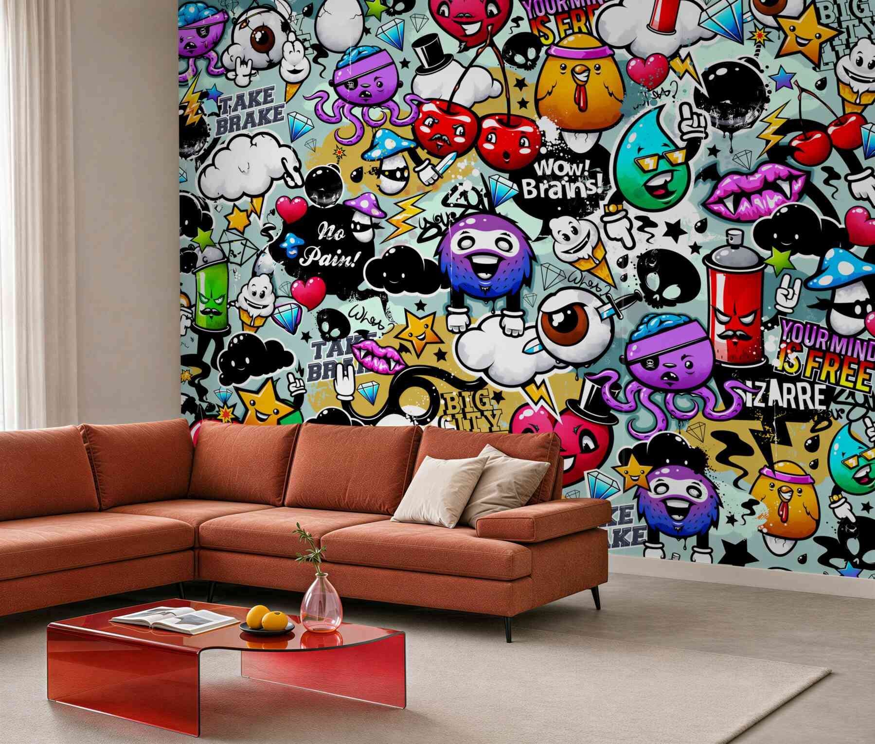 Fototapeta kolorowe graffiti?v23