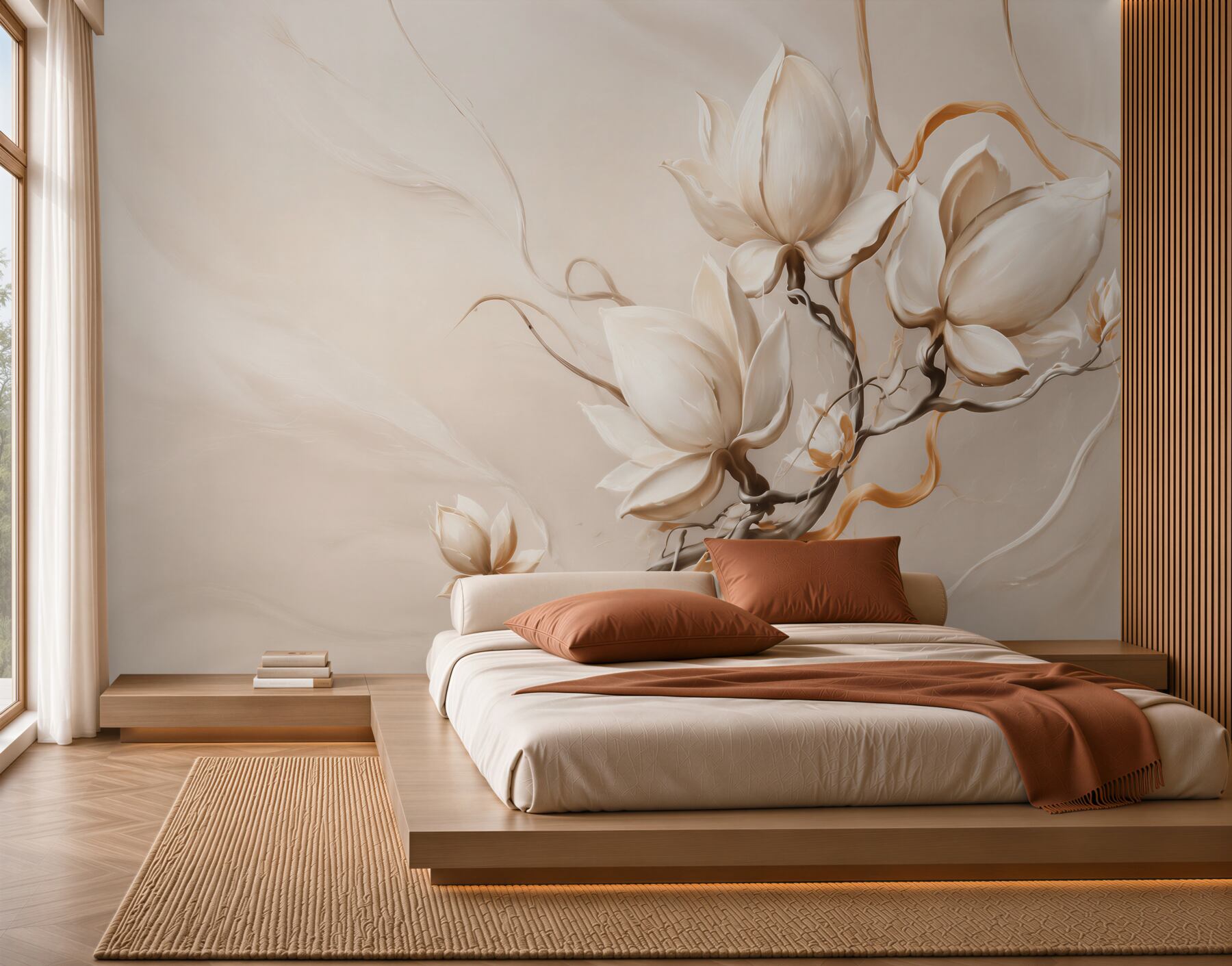 Fototapeta kwitnąca biała magnolia?v23