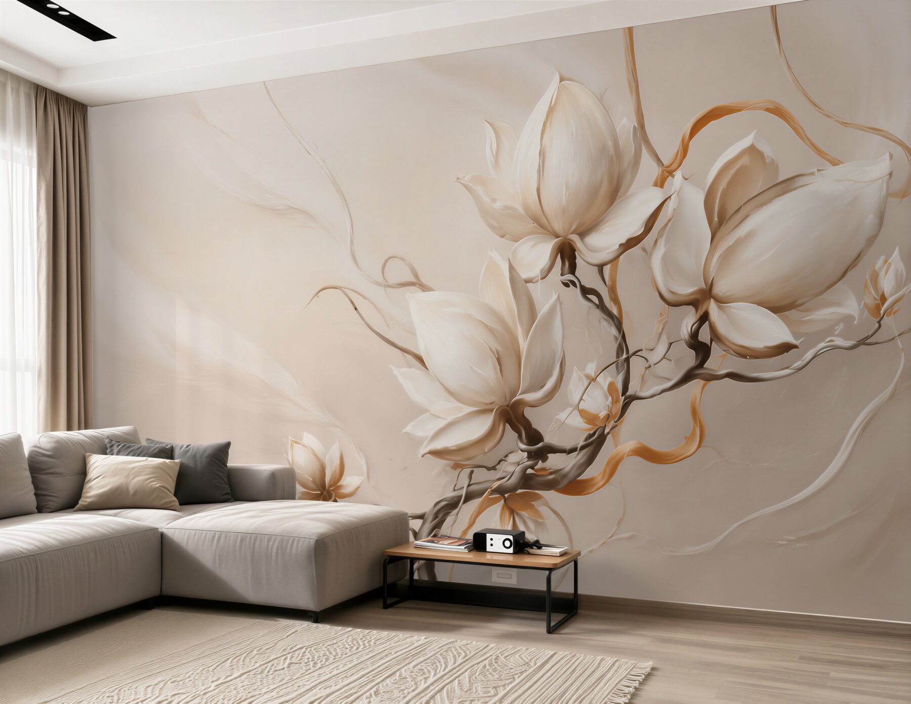 Fototapeta kwitnąca biała magnolia?v23