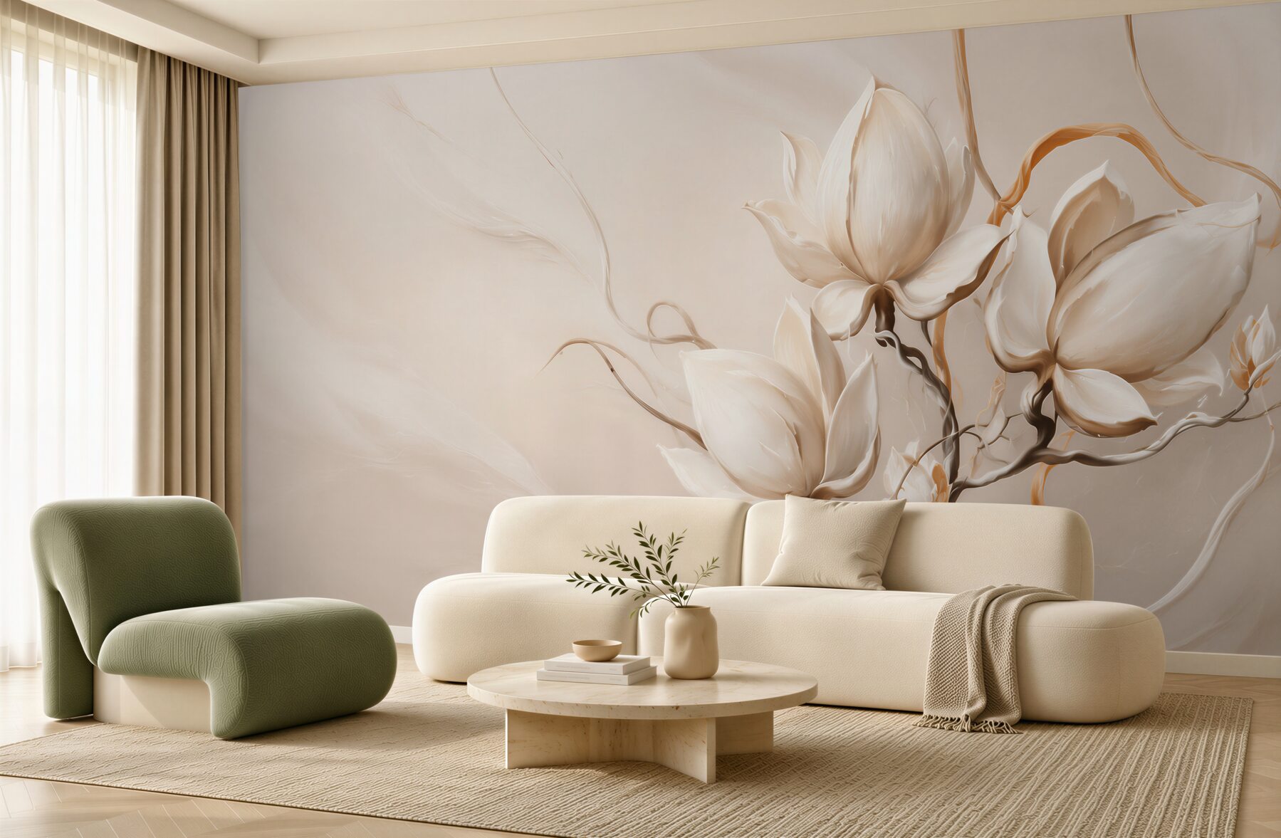 Fototapeta kwitnąca biała magnolia?v23