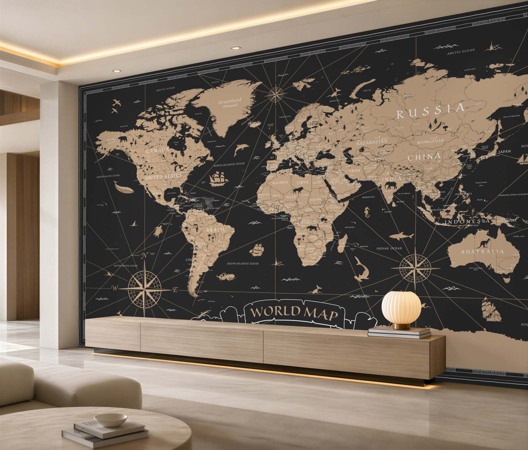 Fototapeta mapa świata na czarnym tle?v23
