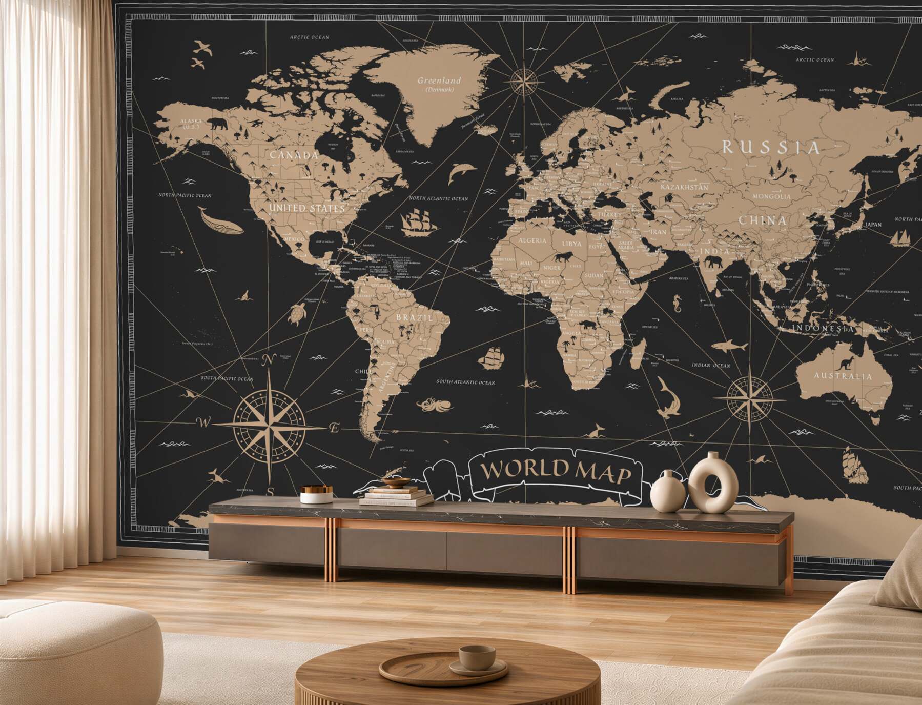 Fototapeta mapa świata na czarnym tle?v23