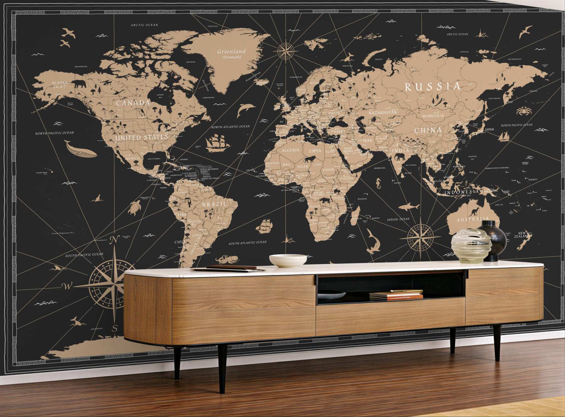 Fototapeta mapa świata na czarnym tle?v23