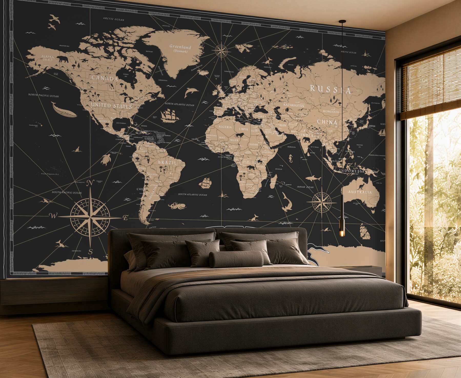 Fototapeta mapa świata na czarnym tle?v23