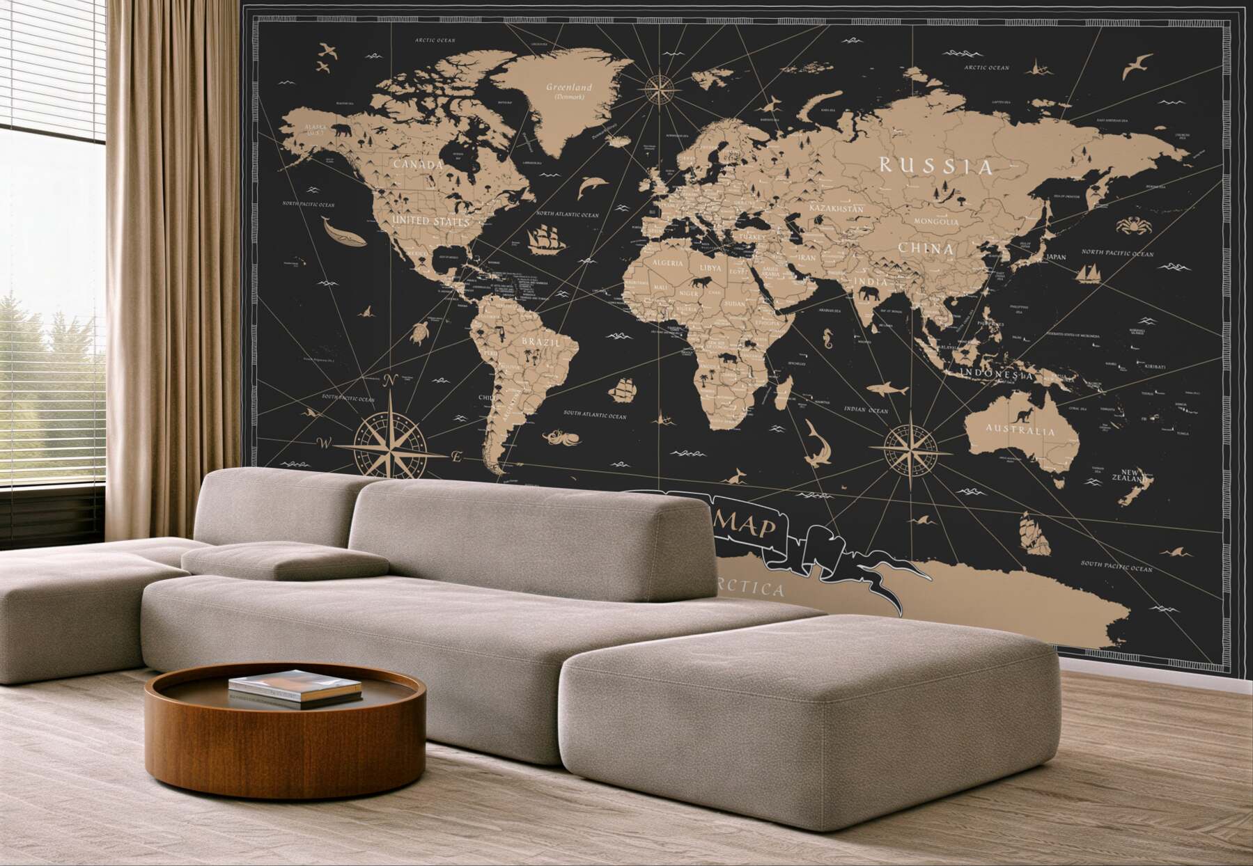 Fototapeta mapa świata na czarnym tle?v23