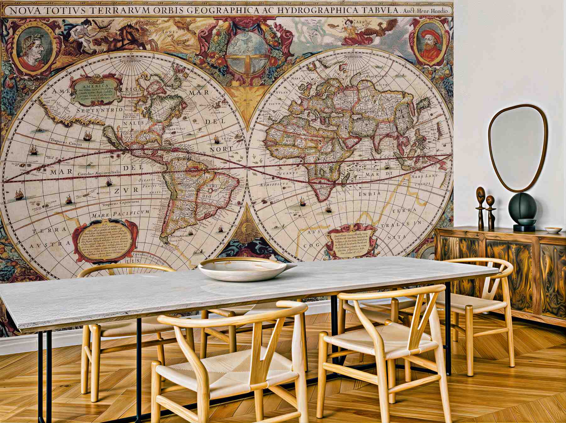 Fototapeta zabytkowa mapa świata?v23