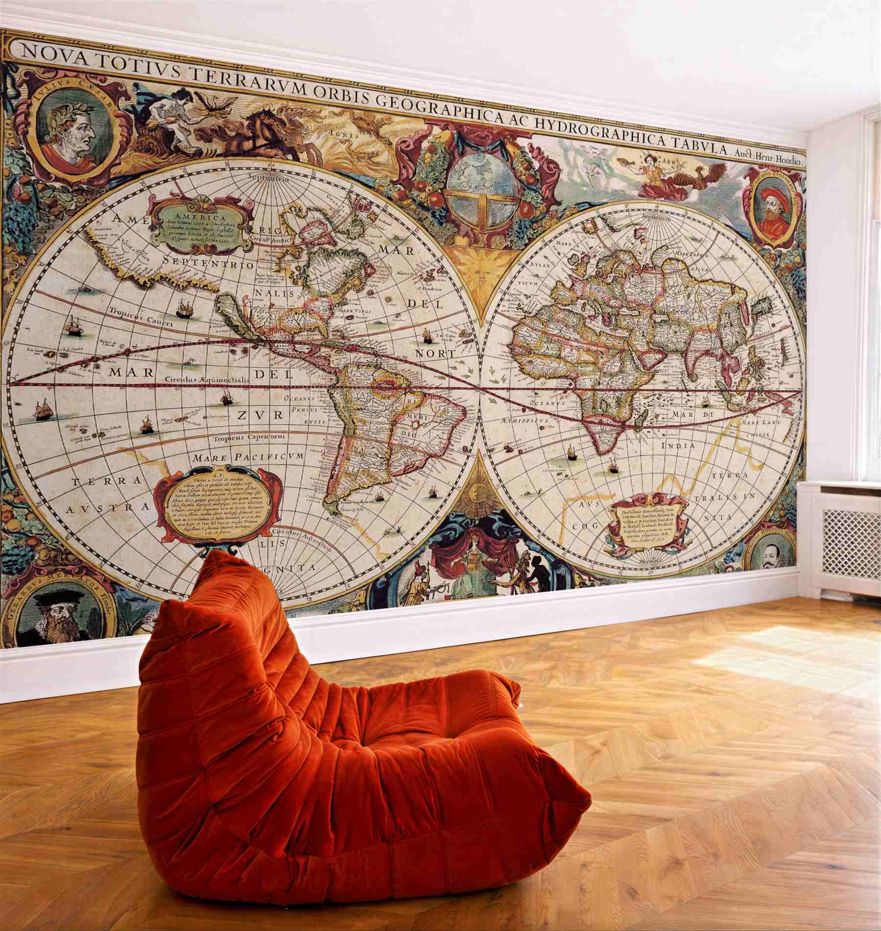 Fototapeta zabytkowa mapa świata?v23