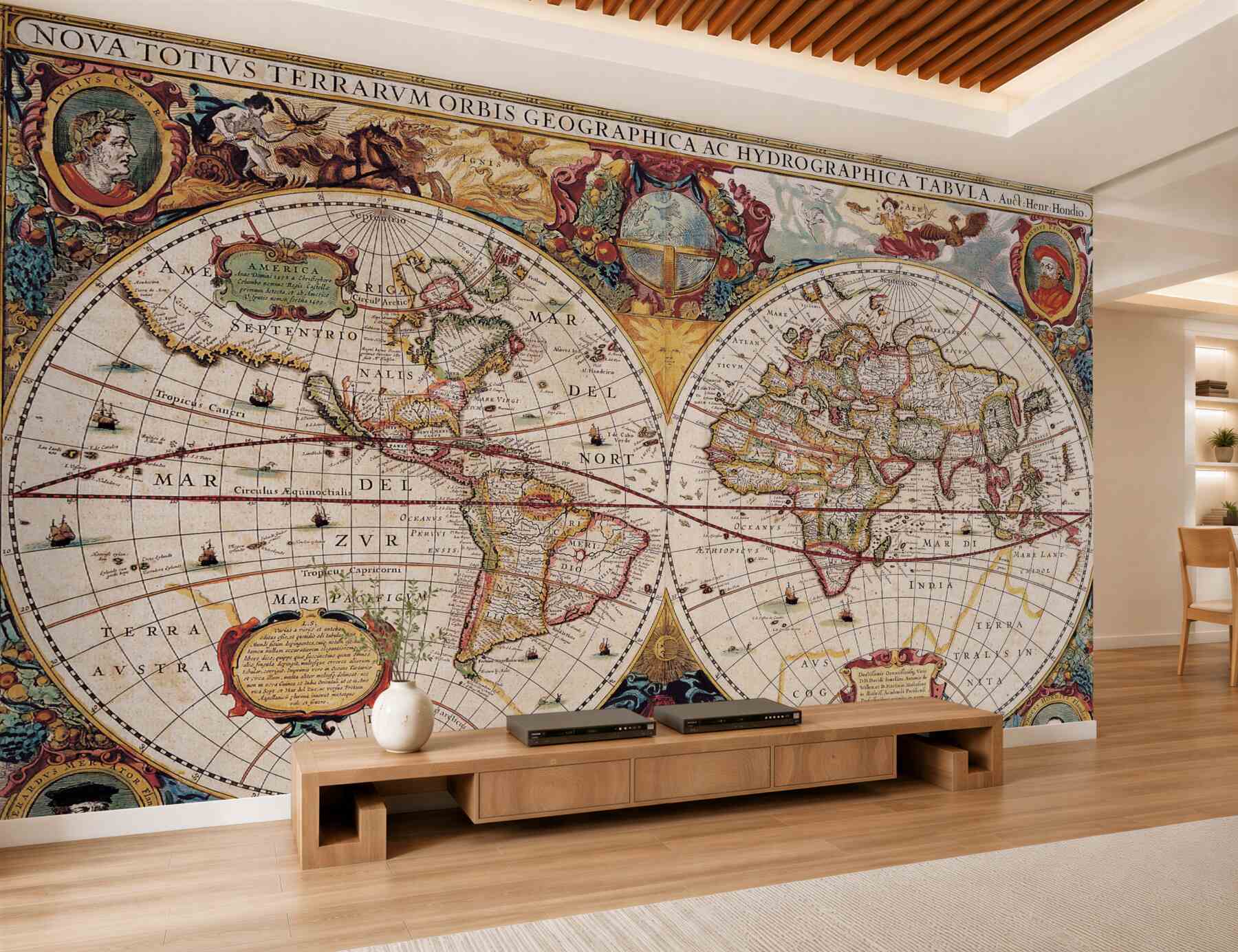 Fototapeta zabytkowa mapa świata