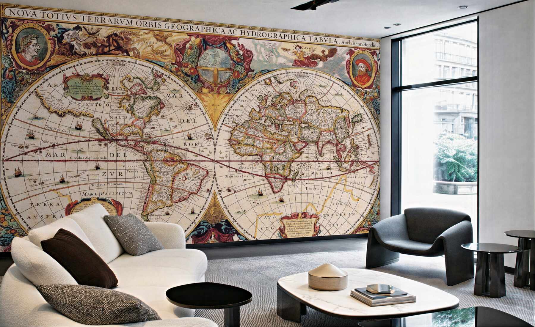 Fototapeta zabytkowa mapa świata?v23