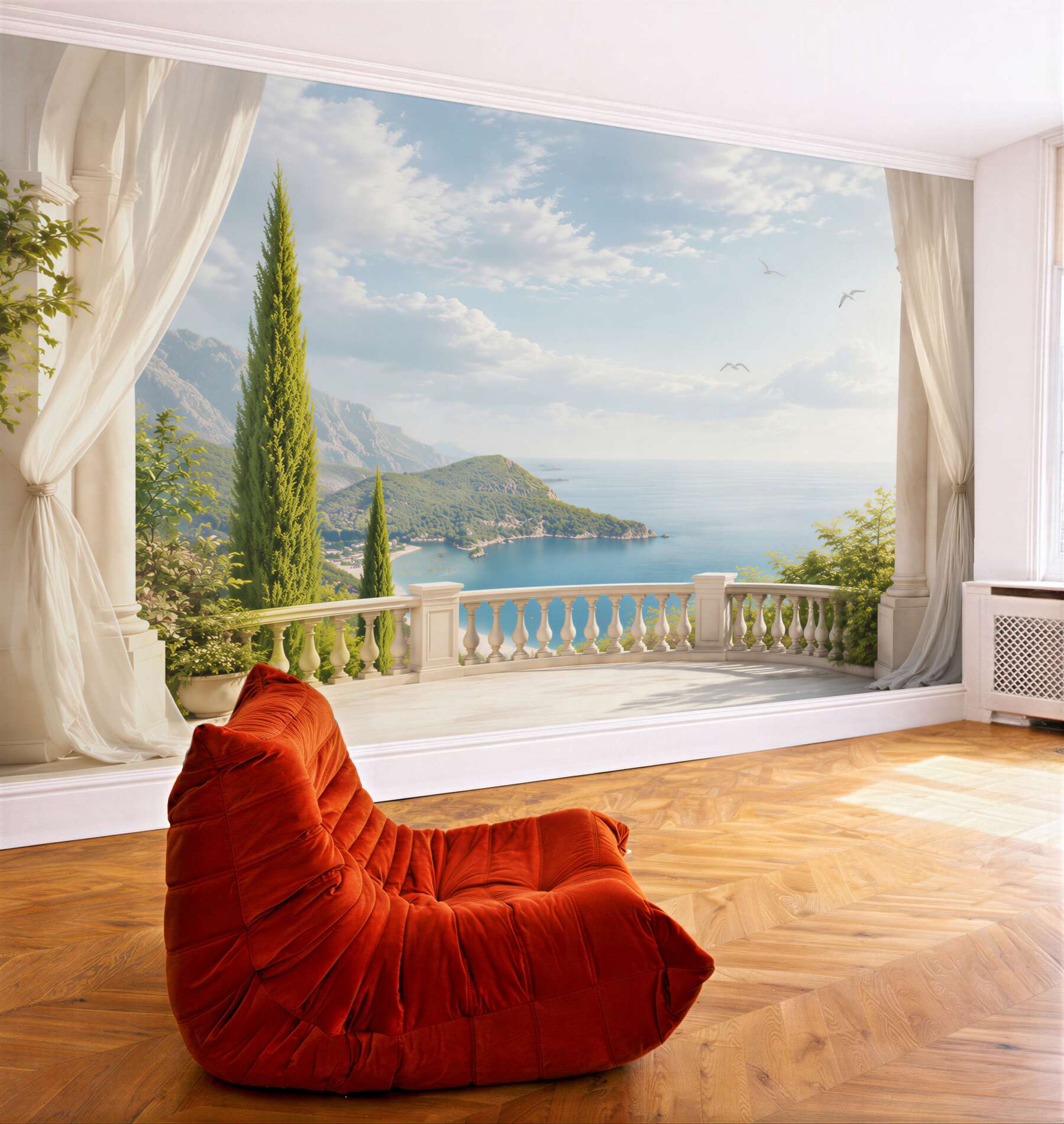 Fototapeta balkon z widokiem na morze?v23