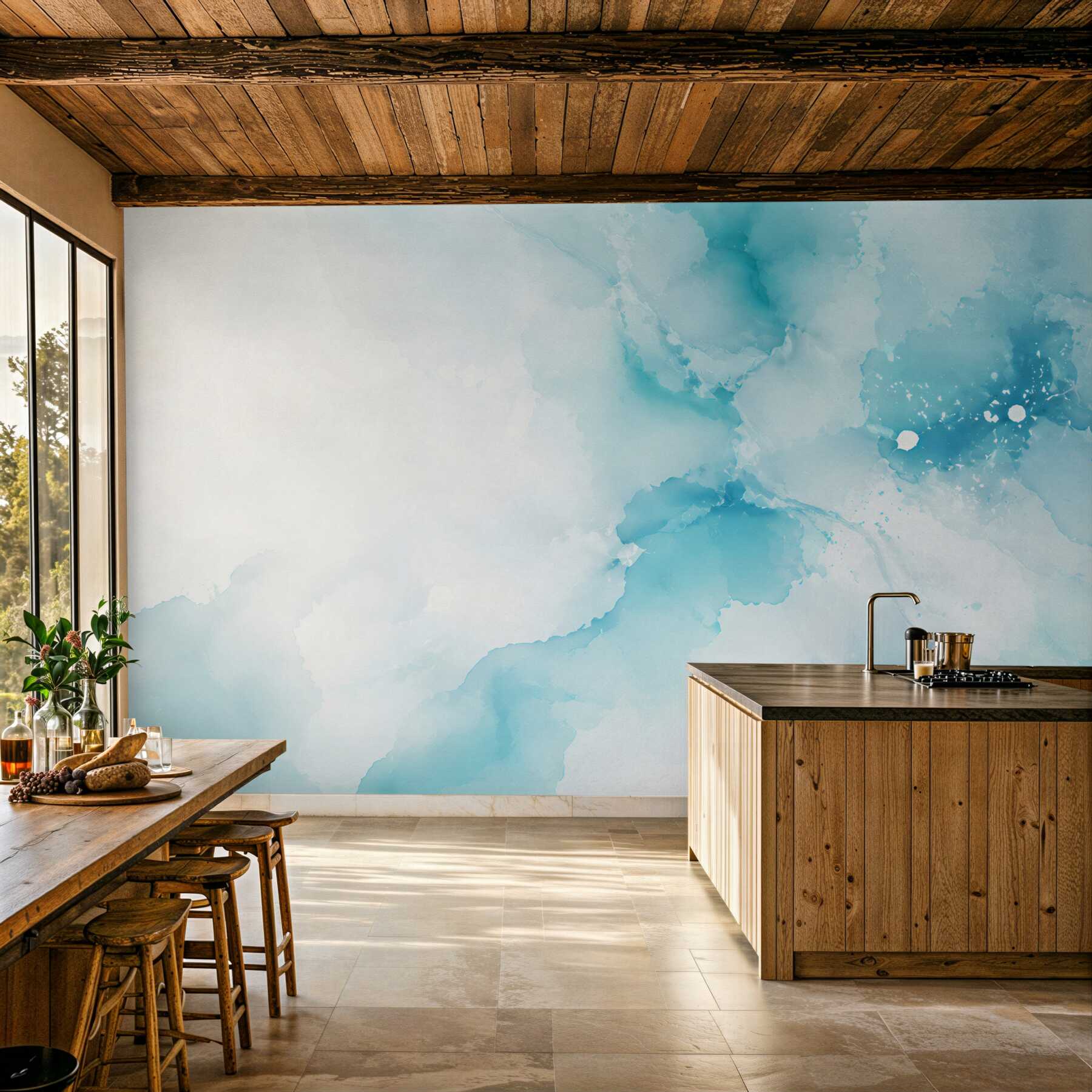 Fototapeta akwarela w kolorze królewskiego błękitu?v23