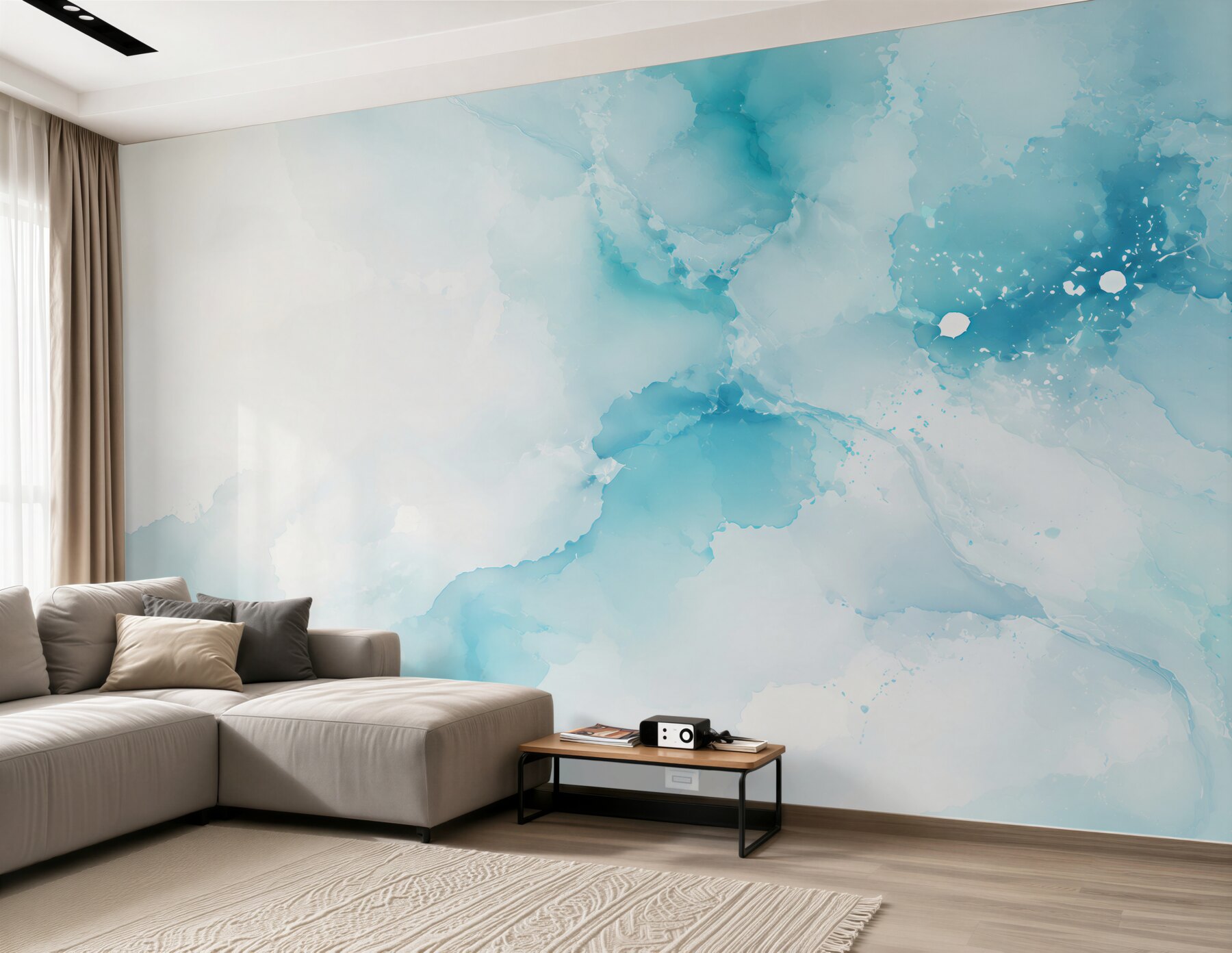 Fototapeta akwarela w kolorze królewskiego błękitu?v23