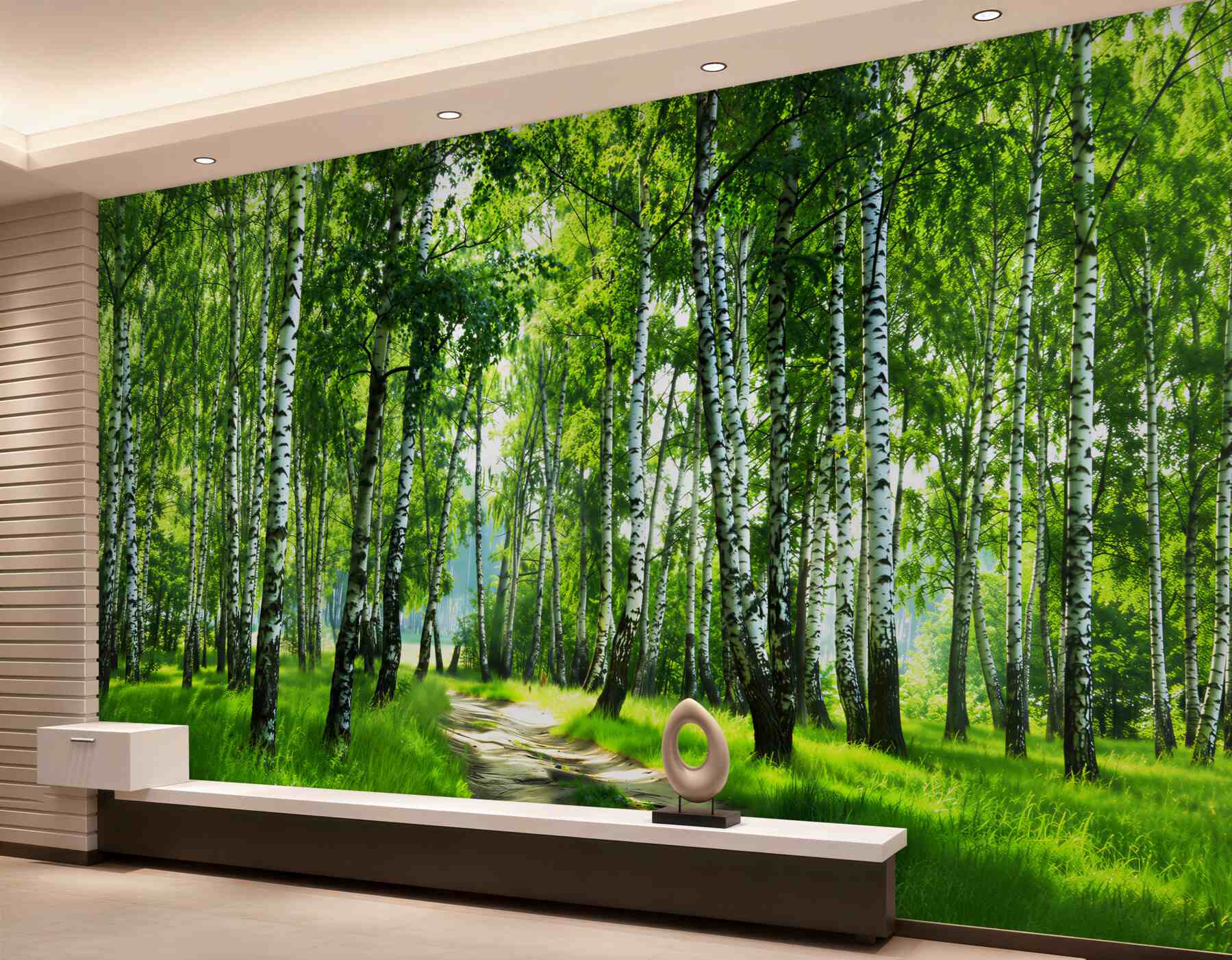 Fototapeta ścieżka brzozowa w letni dzień?v23