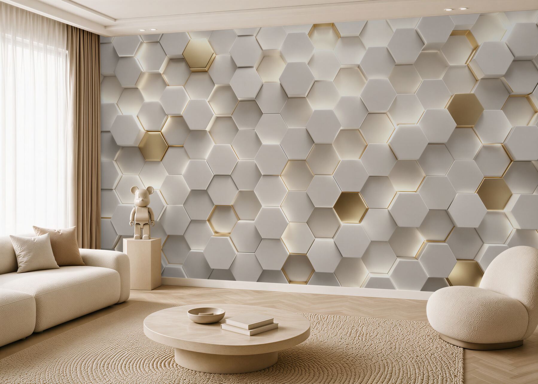 Fototapeta Szare sześciokąty?v23