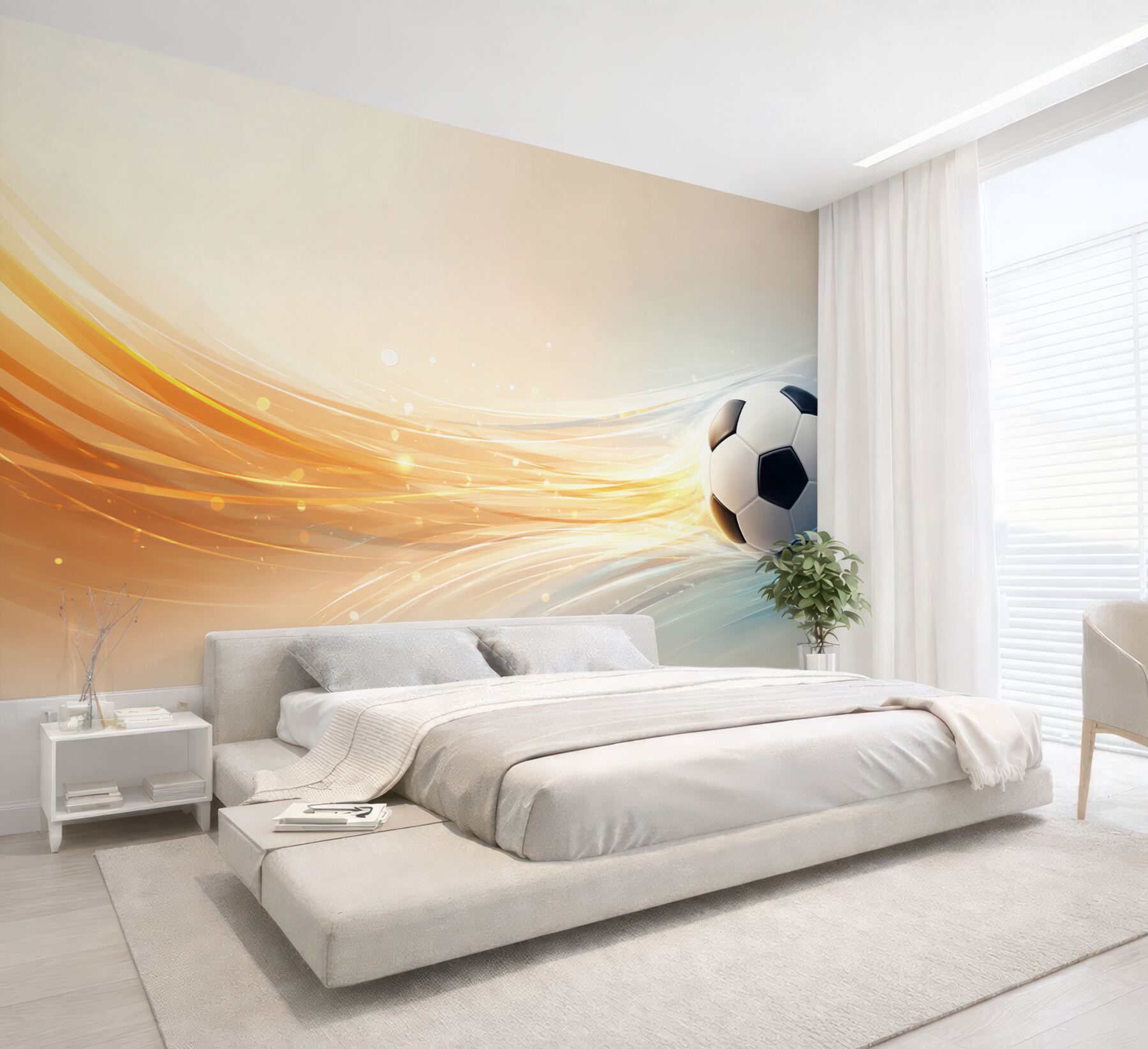 Fototapeta piłka nożna wśród żywych kolorów?v23