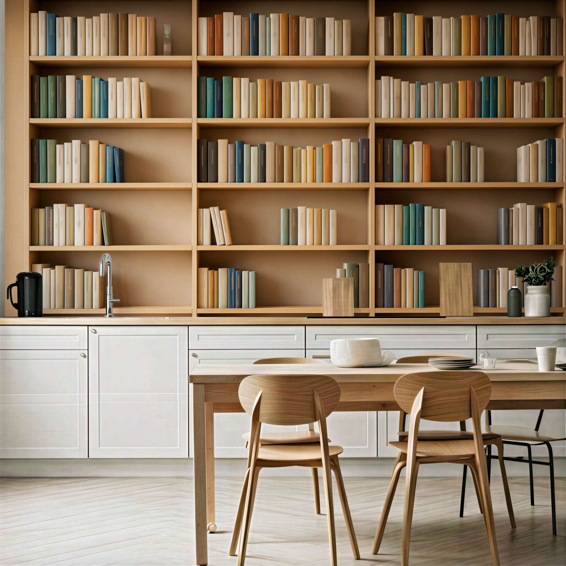 Fototapeta książki w domowej bibliotece?v23