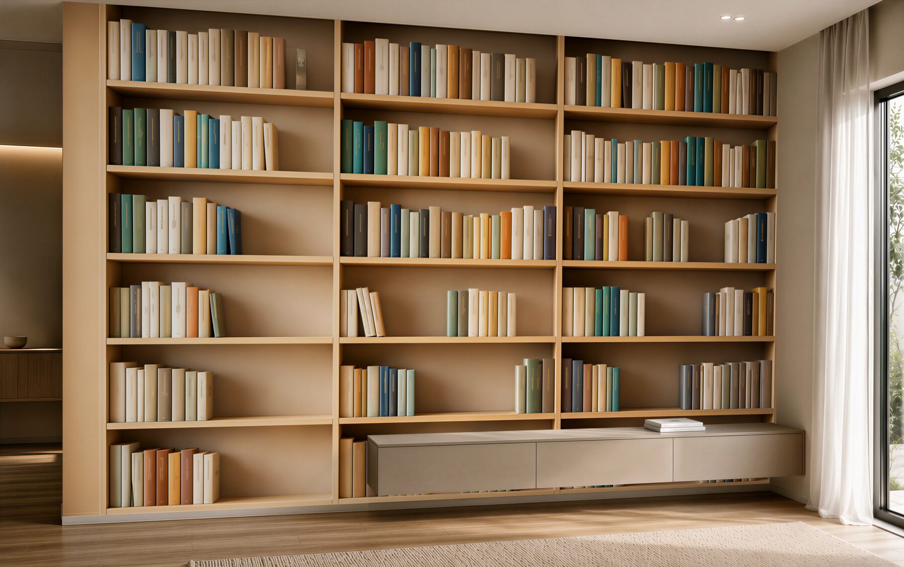 Fototapeta książki w domowej bibliotece?v23