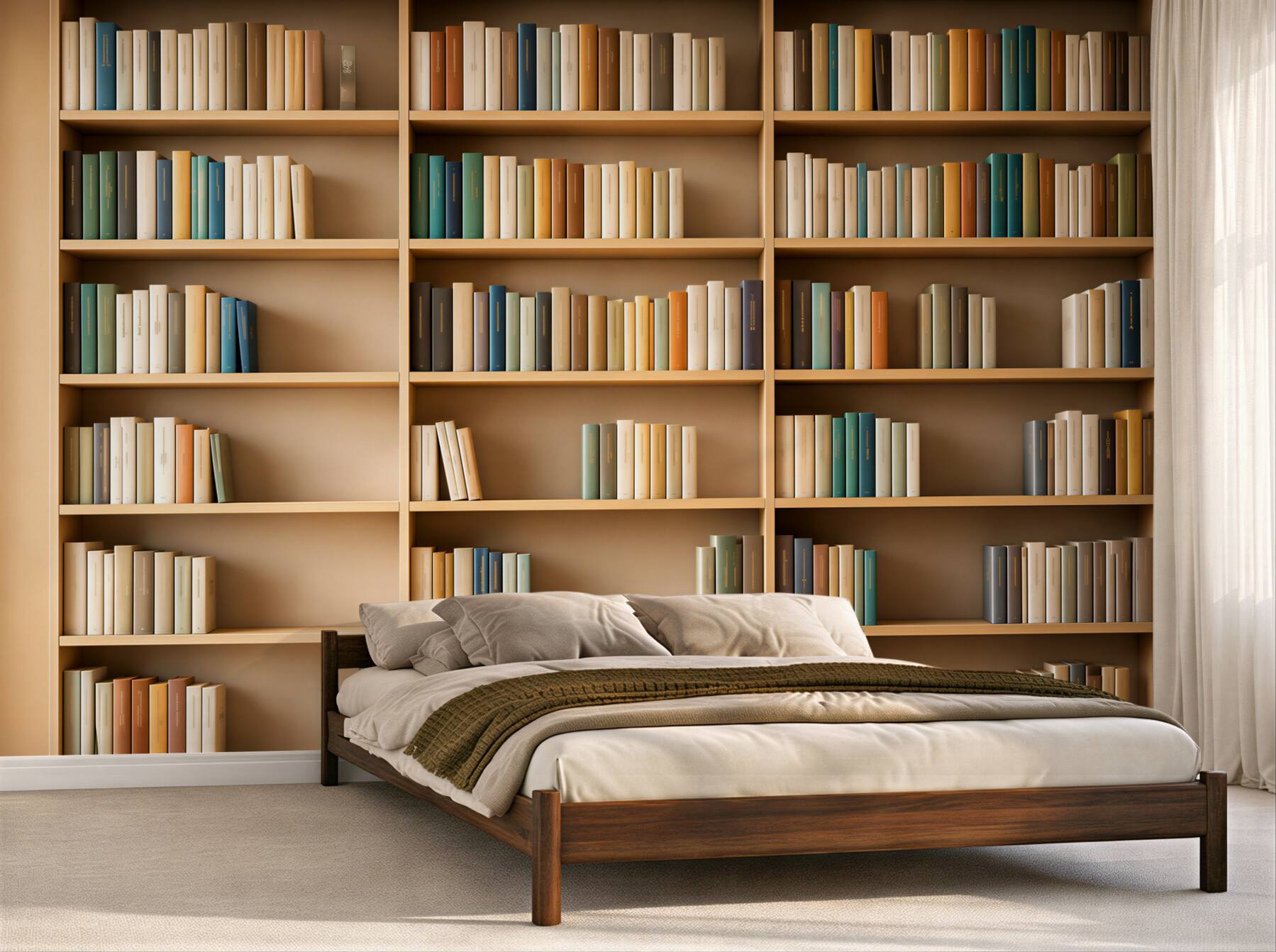 Fototapeta książki w domowej bibliotece?v23