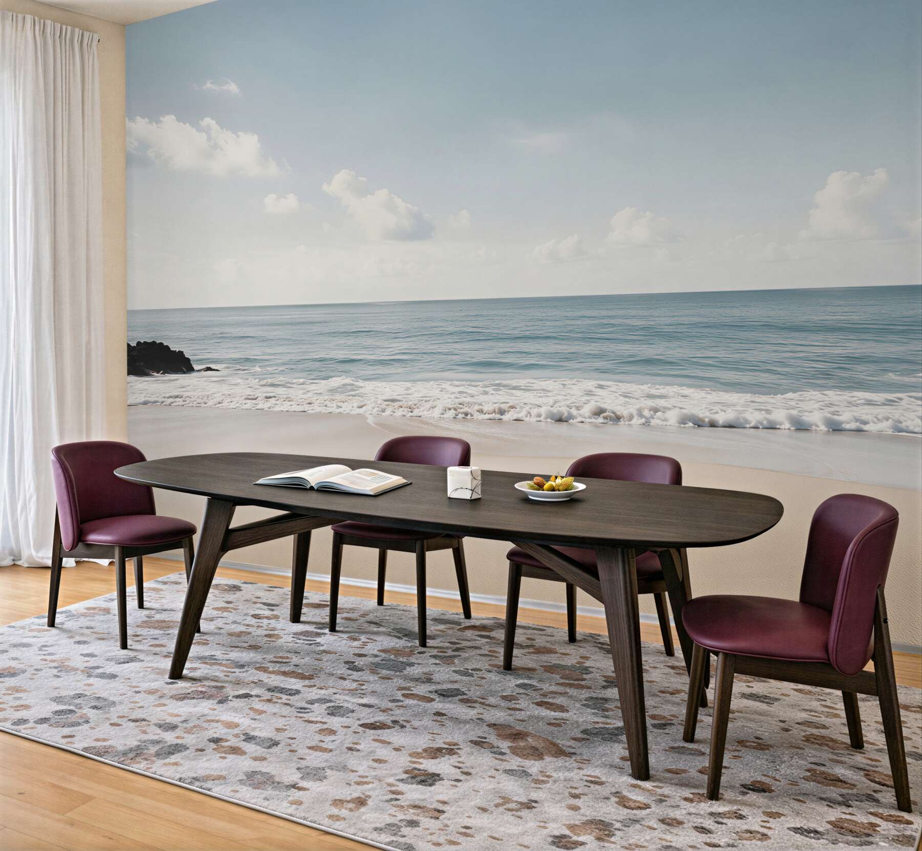 Fototapeta widok na morze z panoramicznych okien?v23