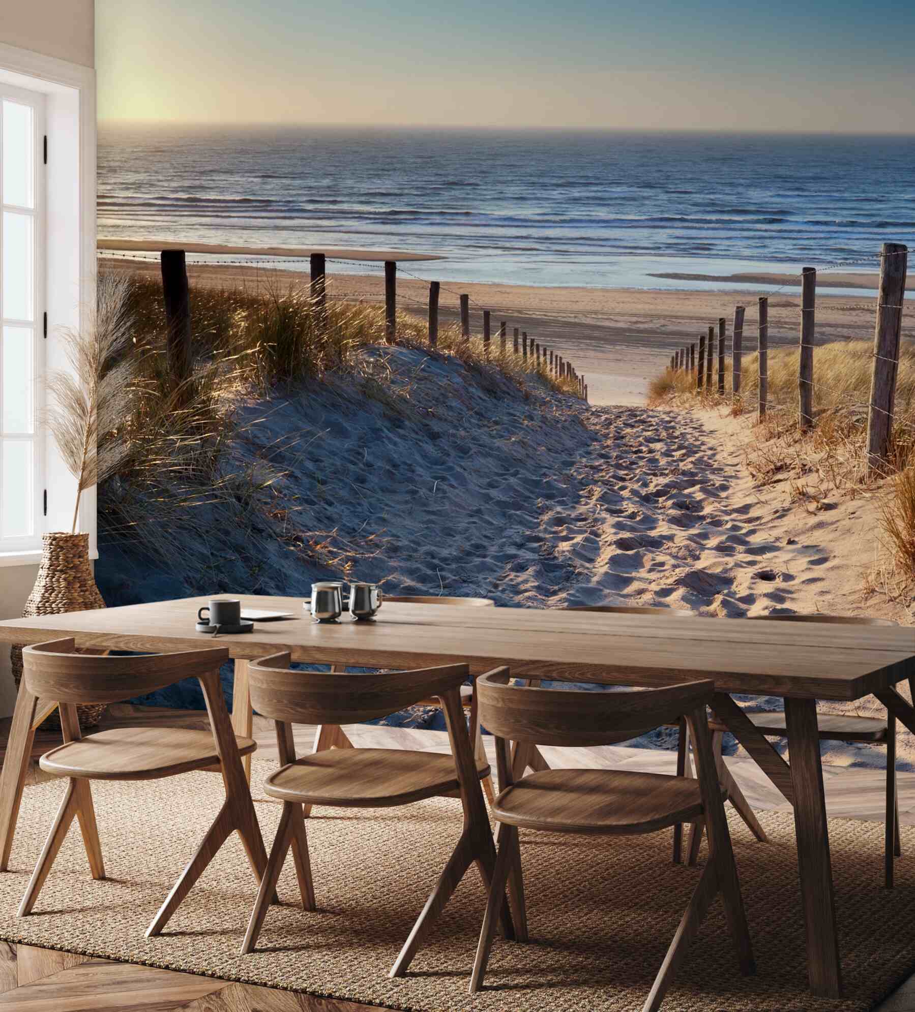 Fototapeta piaszczysta plaża i spokojne morze?v23