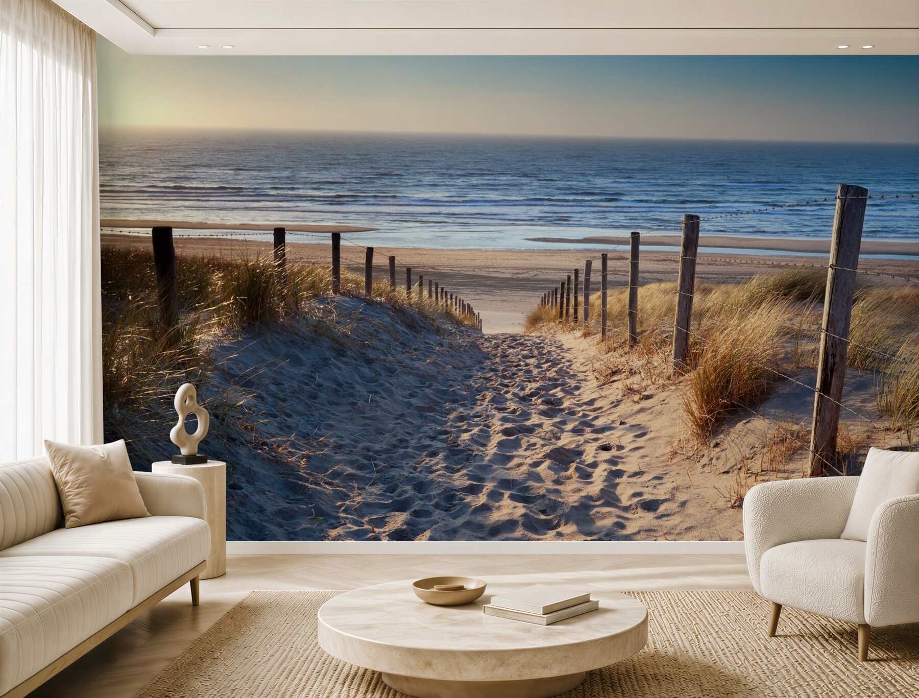 Fototapeta piaszczysta plaża i spokojne morze?v23